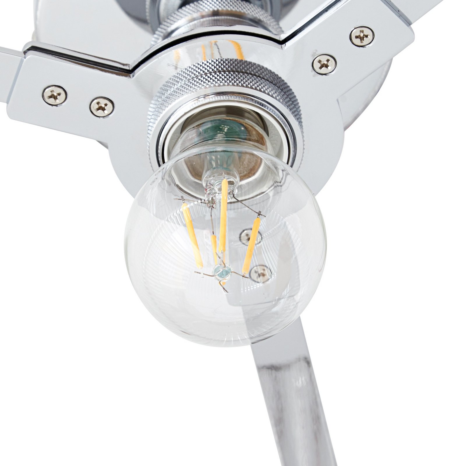 Lucande Deckenleuchte Meritt, chrom/klar, Ø 40 cm, Glas Lucande Deckenleuchte Meritt, chrom/klar, Ø 40 cm, Glas