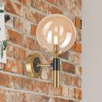 Natalia wall light, 1-bulb, glass, gold