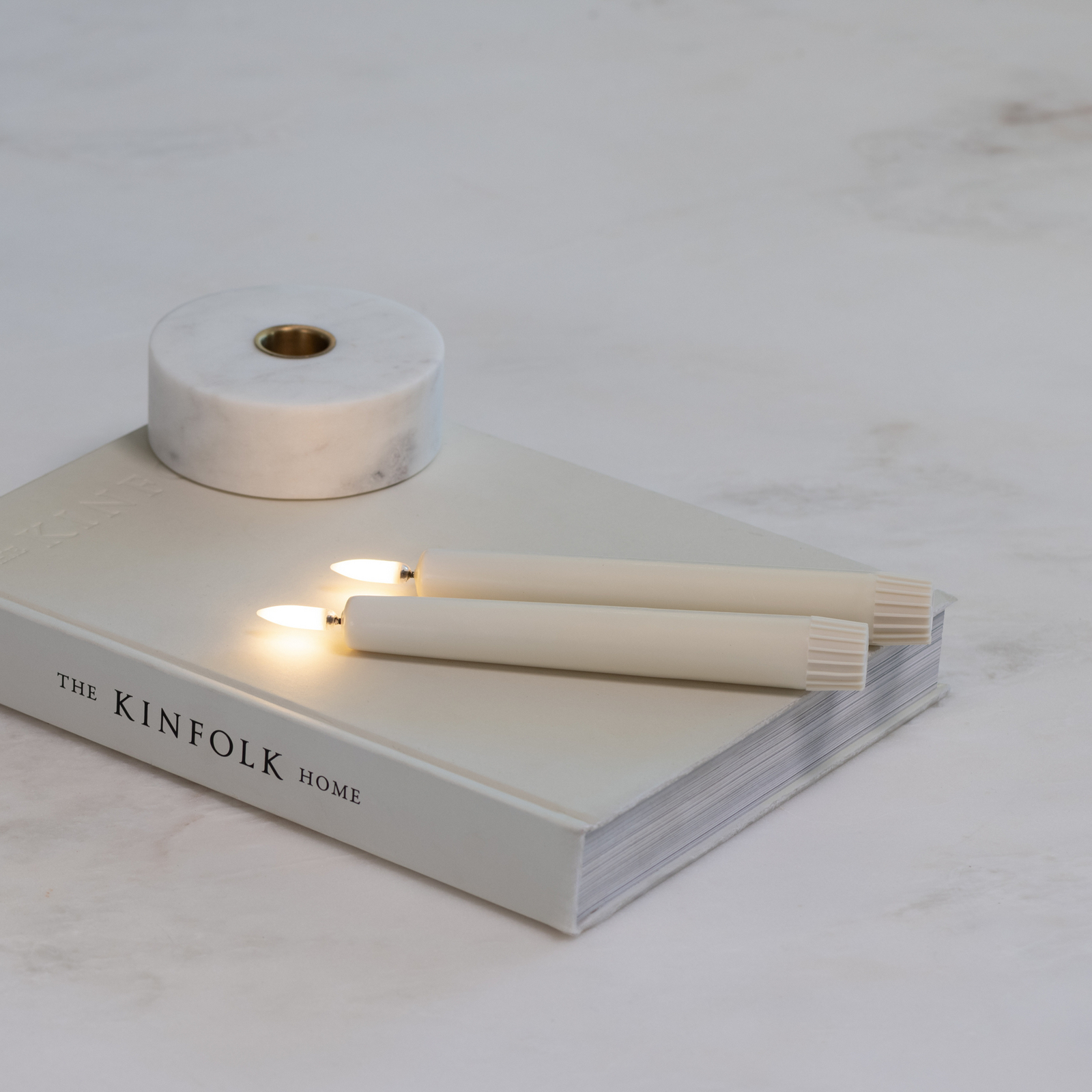 TAPER LED-kaars 2 stuks, ivoorkleurig, H. 16,4 cm - Uyuni Lighting