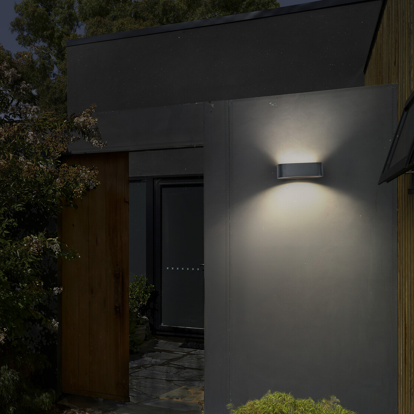 OSRAM ENDURA STYLE UPDOWN napelemes fali lámpa, szürke, érzékelő IP65