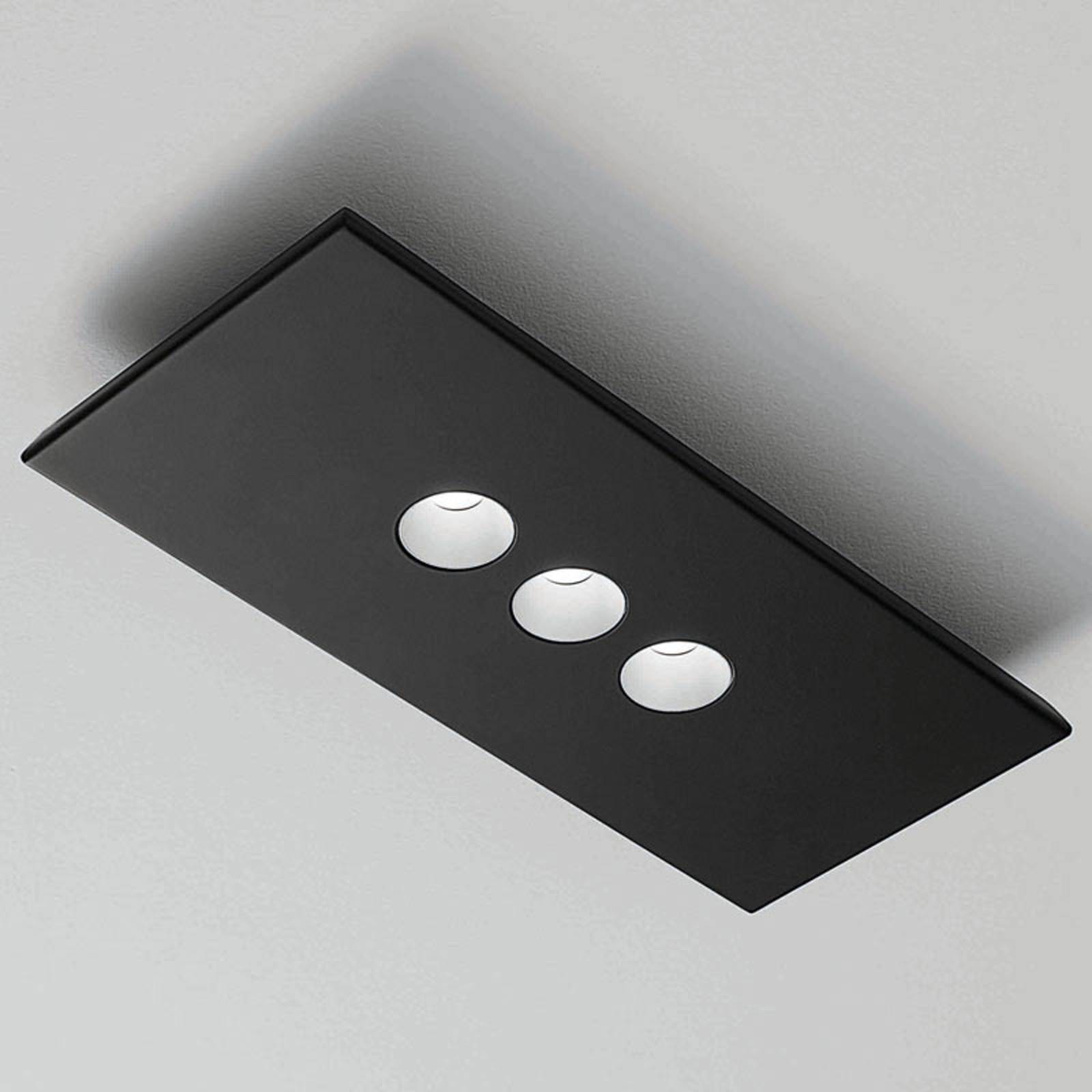 ICONE Confort lampa sufitowa i ścienna LED, czarna
