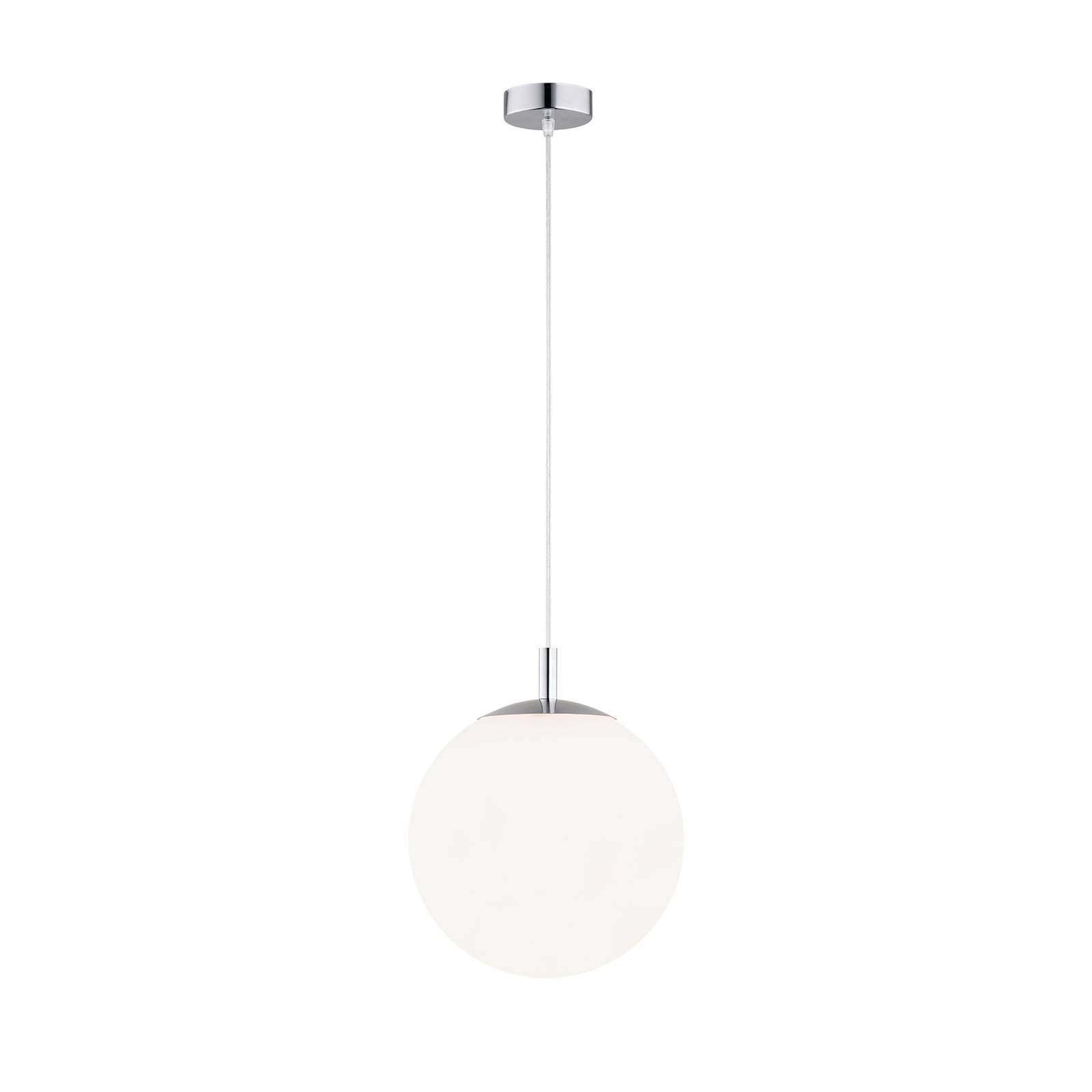 Lampa wisząca Bernike biały/chrom szkło Ø 30 cm