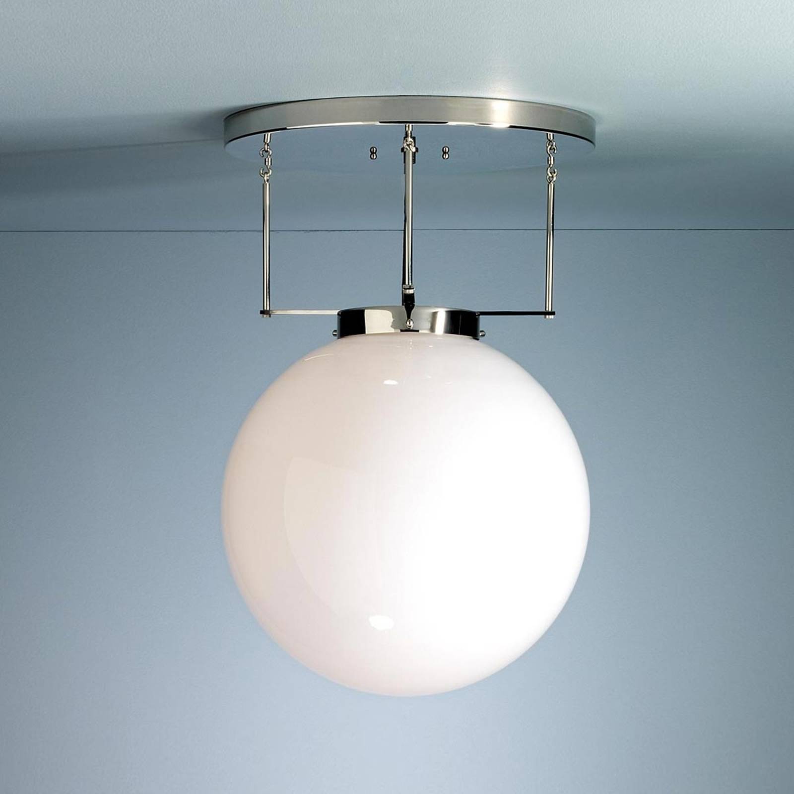 Lampa sufitowa Brandt w stylu Bauhaus 35 cm nikiel