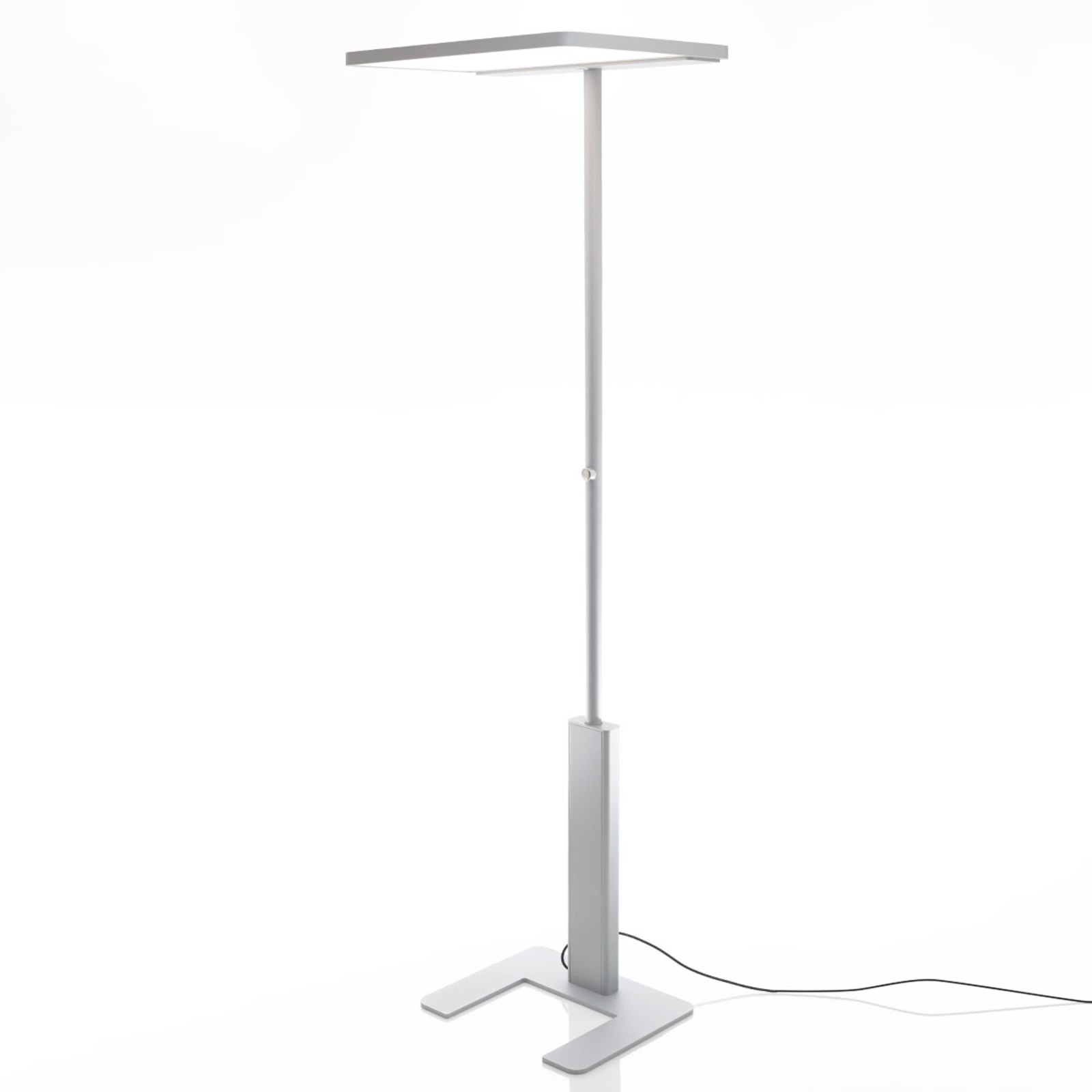 Elegant gulvlampe til kontor Linea-F, sensor, grå