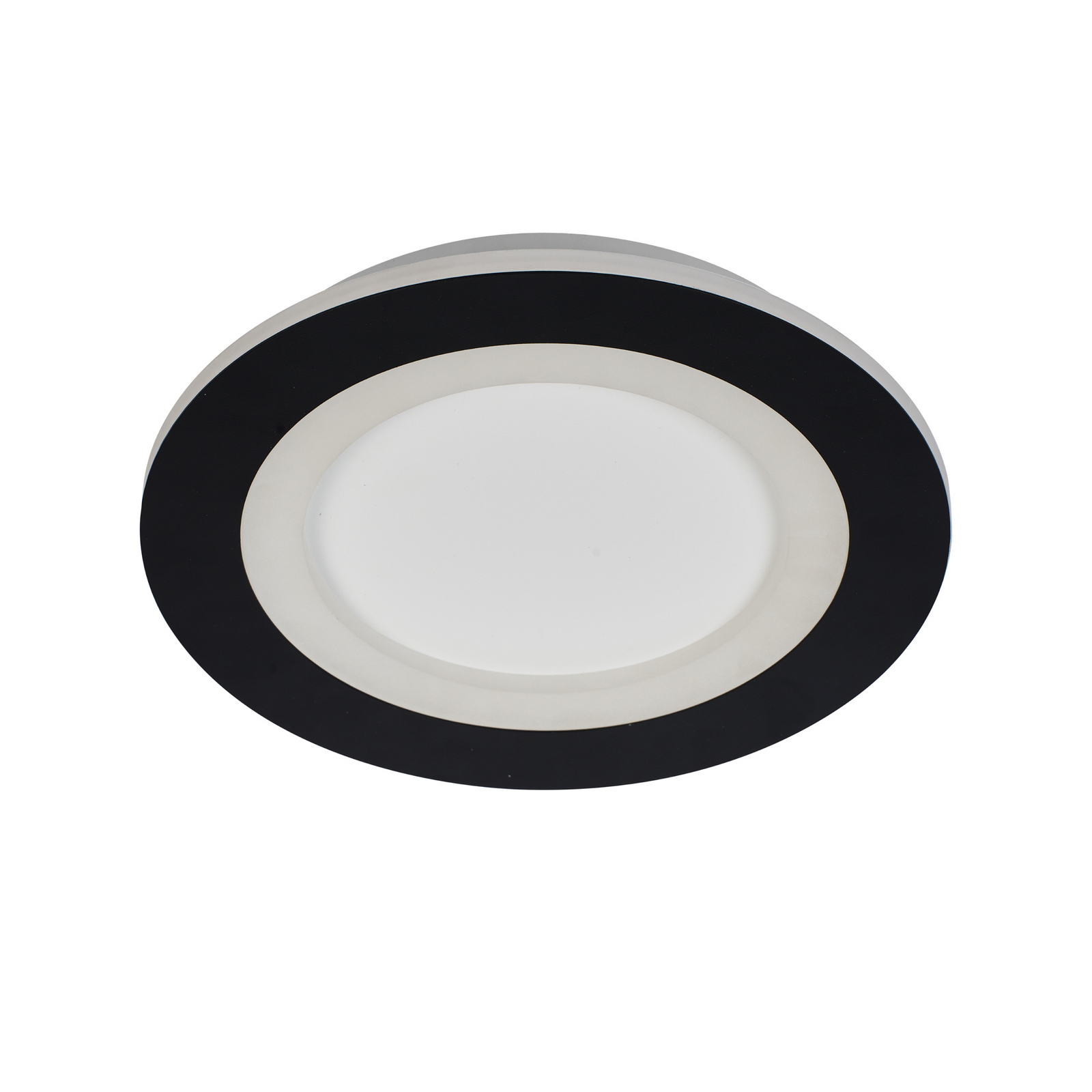 Φωτιστικό οροφής LED Ringo, Ø 39 cm, μαύρο/λευκό, σίδερο/ακρυλικό, CCT