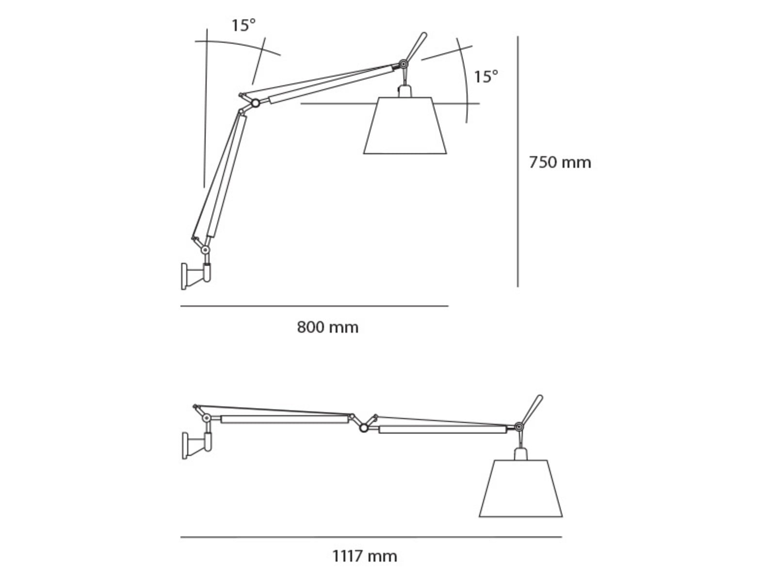Tolomeo Basculante Væglampe Pergament Artemide - Stue - Papir / karton