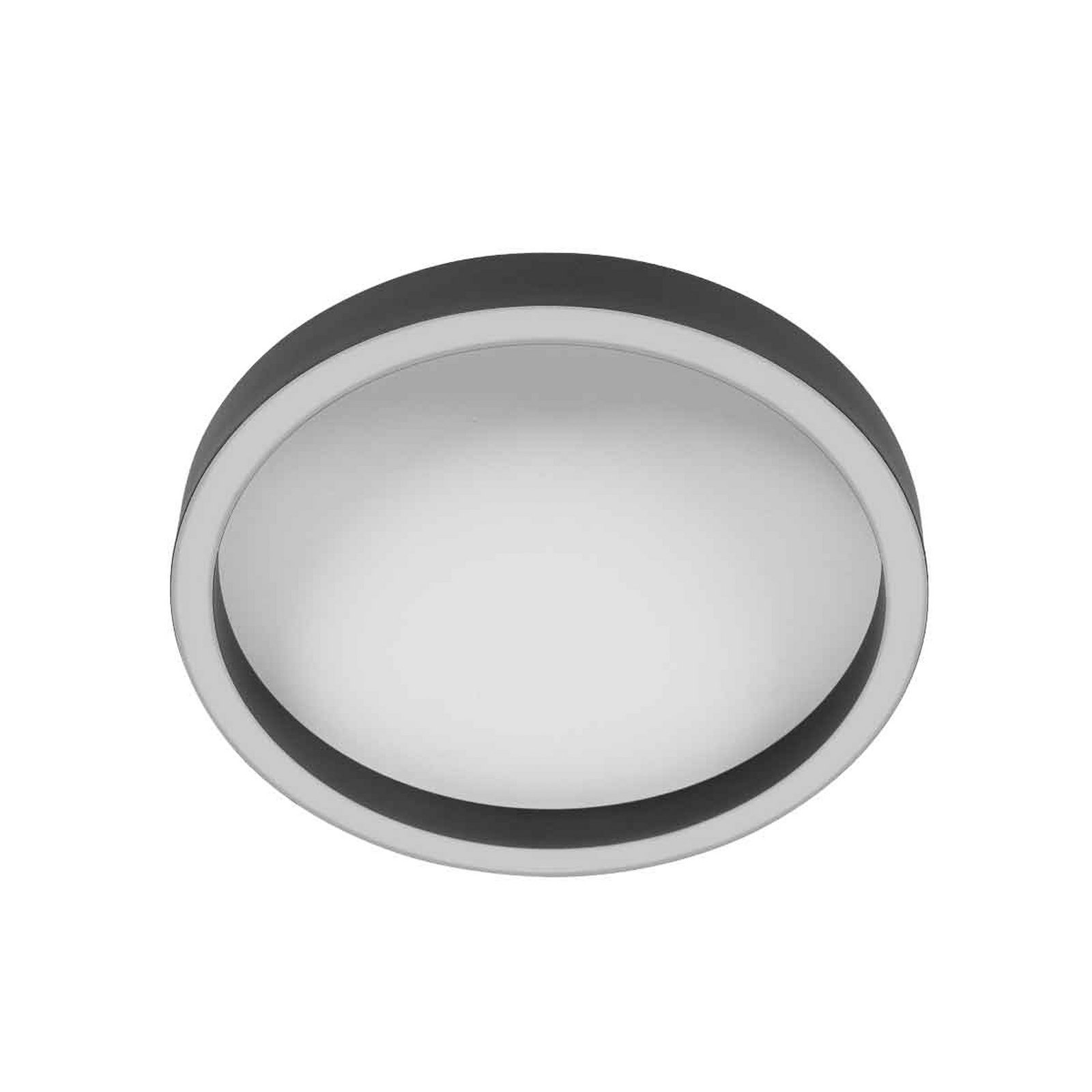 LED-taklampe Ringlux, svart, Ø 30 cm, metall, 2700 K