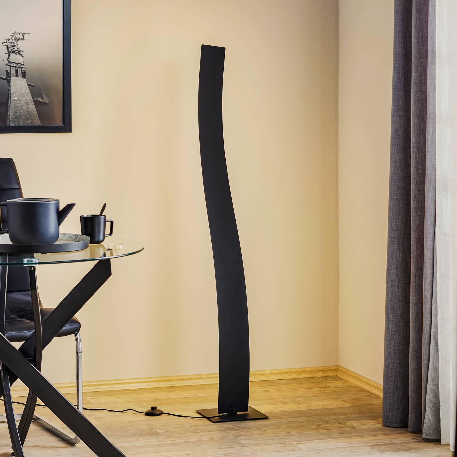 Salerno LED floor lamp with switch dimmer Lights.ie