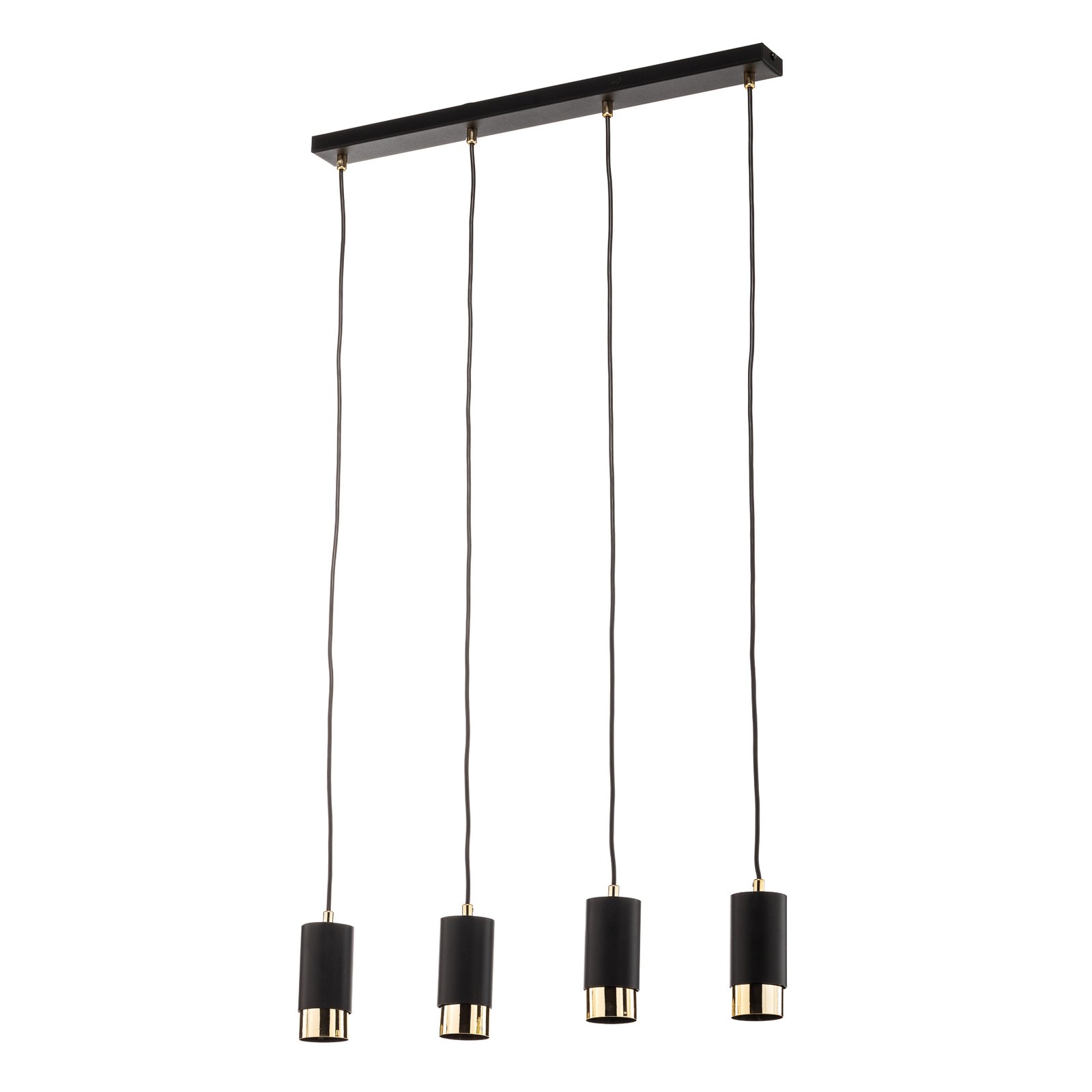 Kumo hanging lamp short black/gold 4-bulb