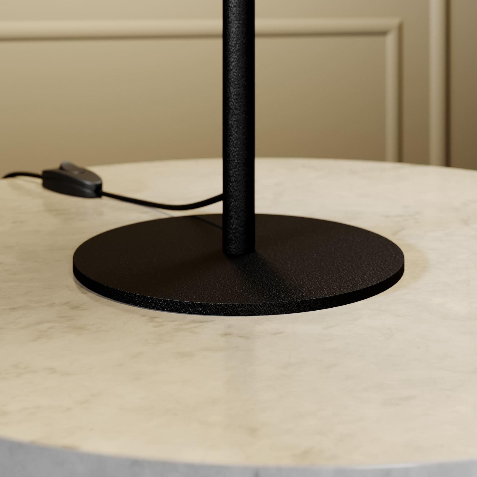 Lucande Carlea asztali lámpa 2izzó fekete-nikkel