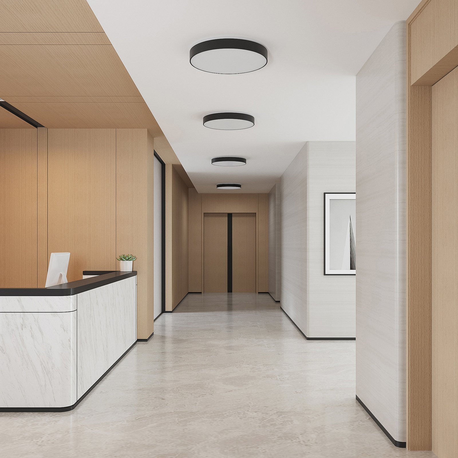 Vanida LED Candeeiro de Tecto Ø60 Black - Arcchio