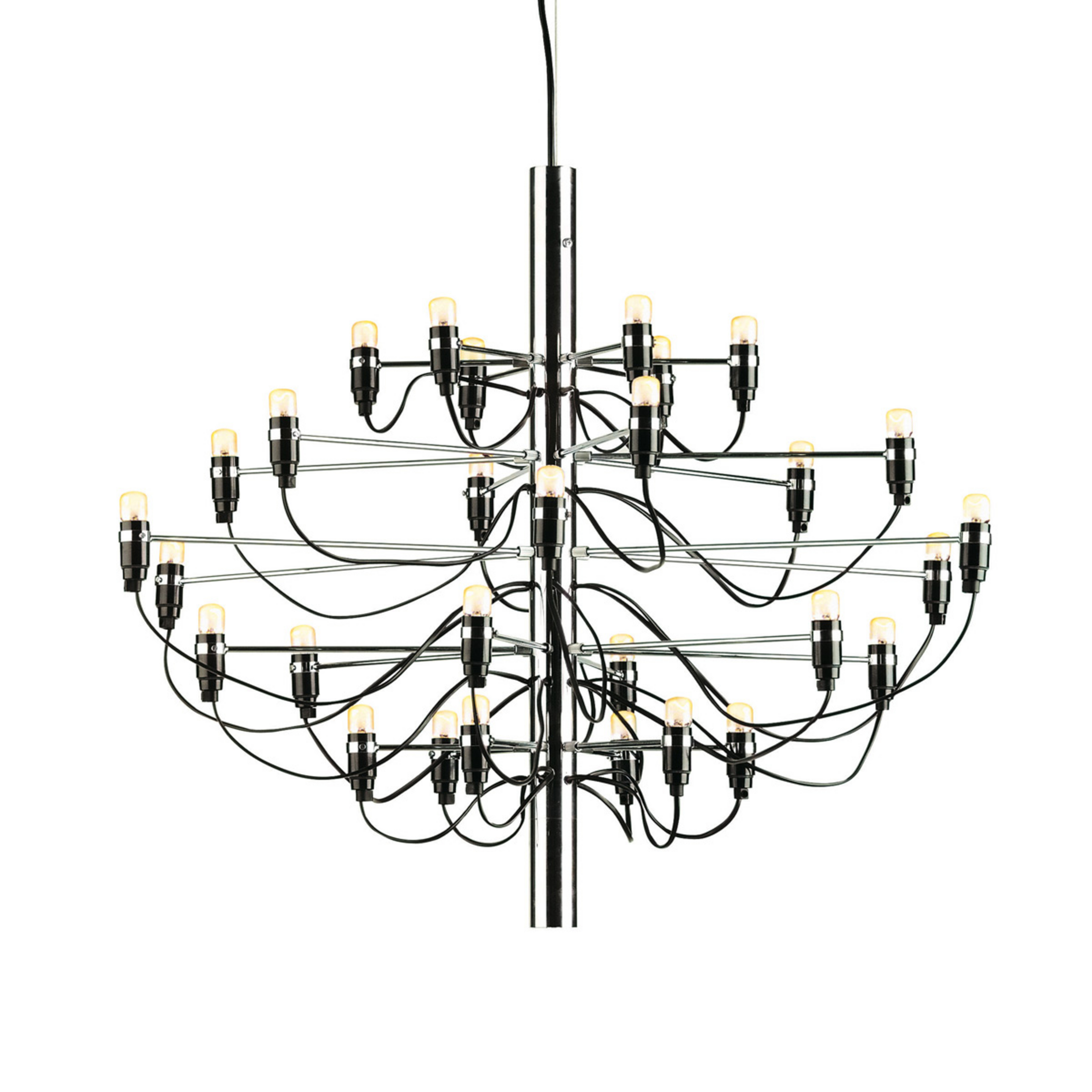 2097/30 Lampadario a 30 luci cromato satinato - FLOS