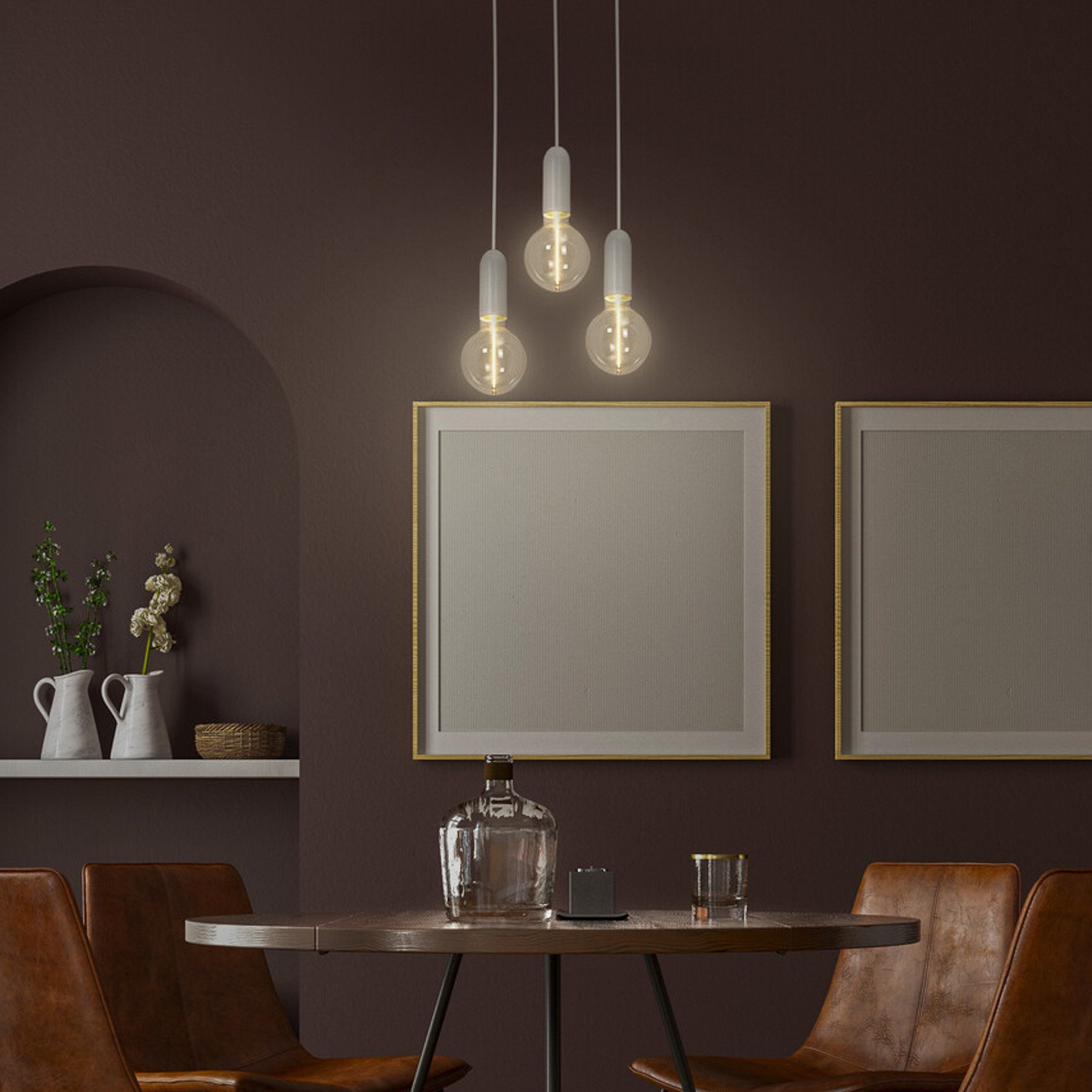 LEDVANCE Vintage 1906 Round lampă suspendată alb - Camera de zi / sufragerie - Metal