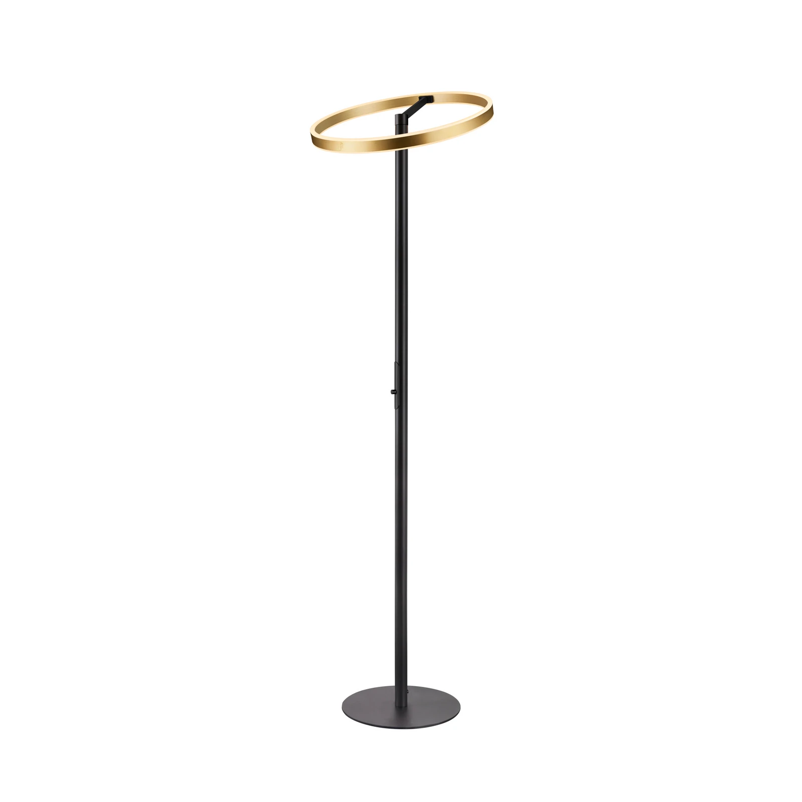 Lámpara de pie LED SLV One Straight, negro/latón, 2700/3000 K