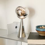 Tom Dixon LED-laetav laualamp Melt Portable, hõbedane, 28,5 cm