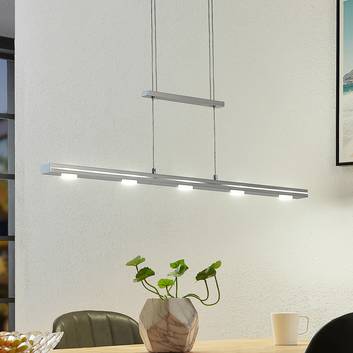 Lindby Naiara LED-Hängelampe, höhenverst. nickel