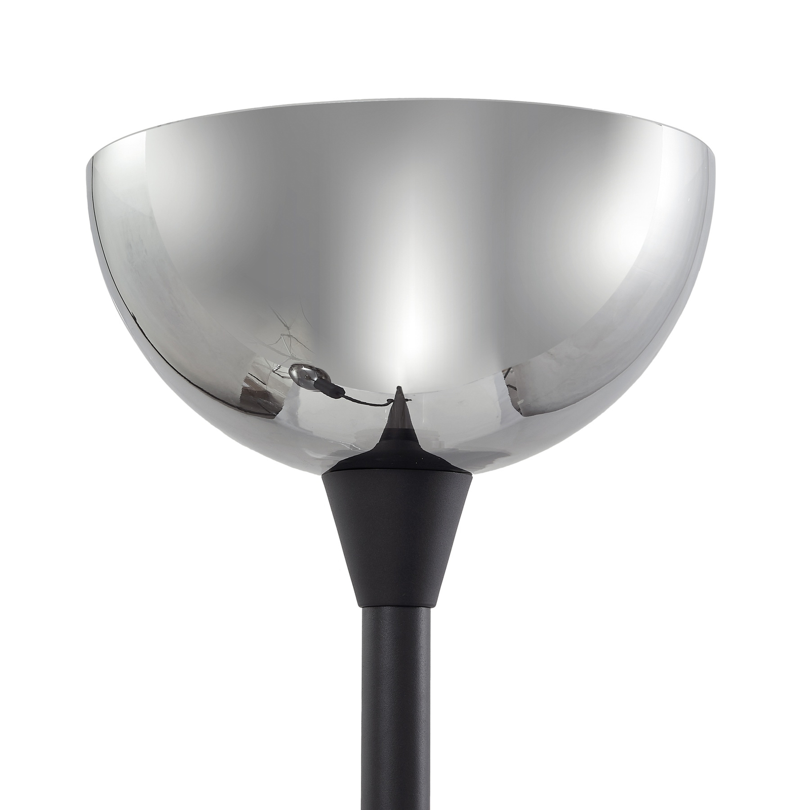 Lindby vloerlamp Nehemia, zwart, glas, leeslampje, 185 cm