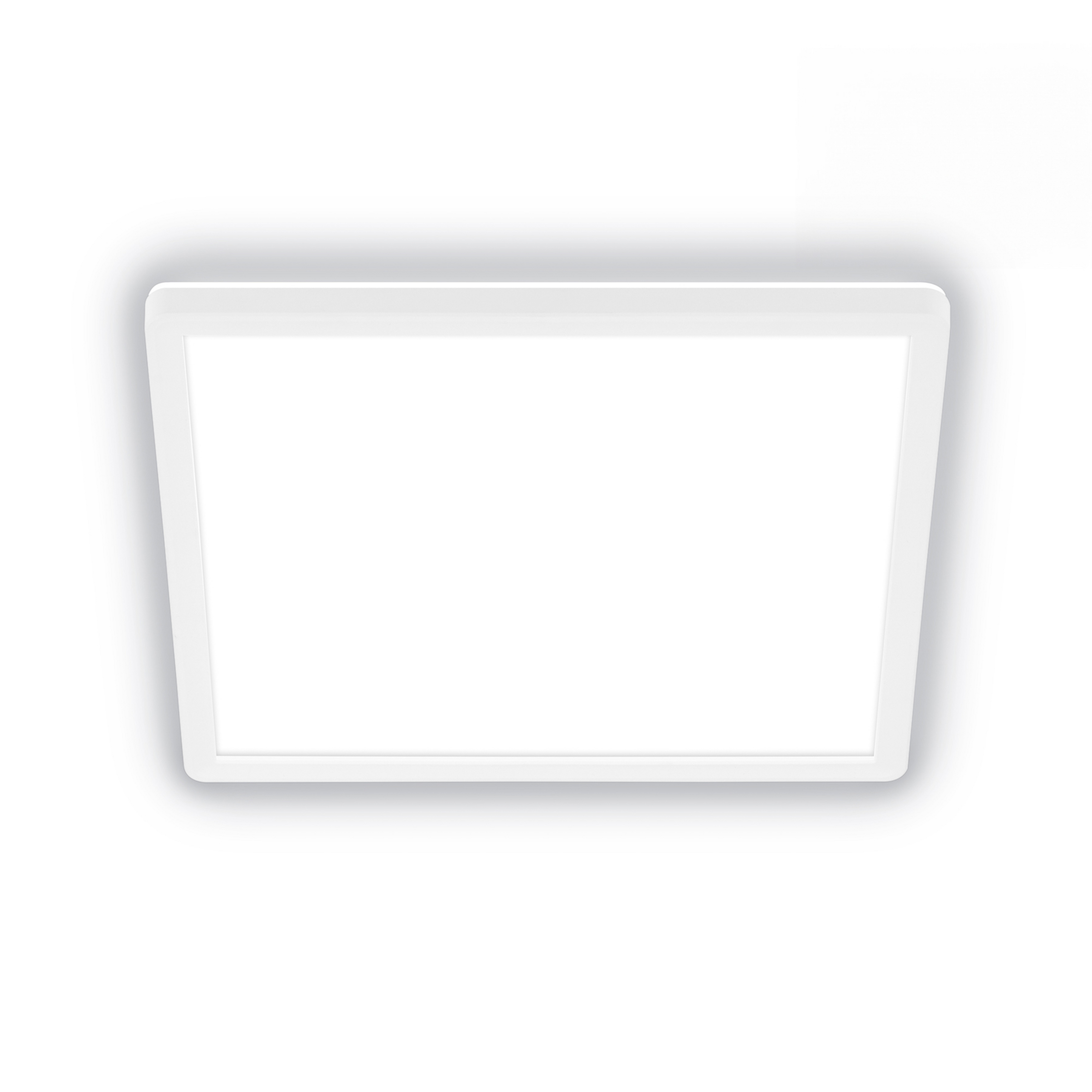 Plafonnier LED Tava A, 29x29 cm, plastique, blanc