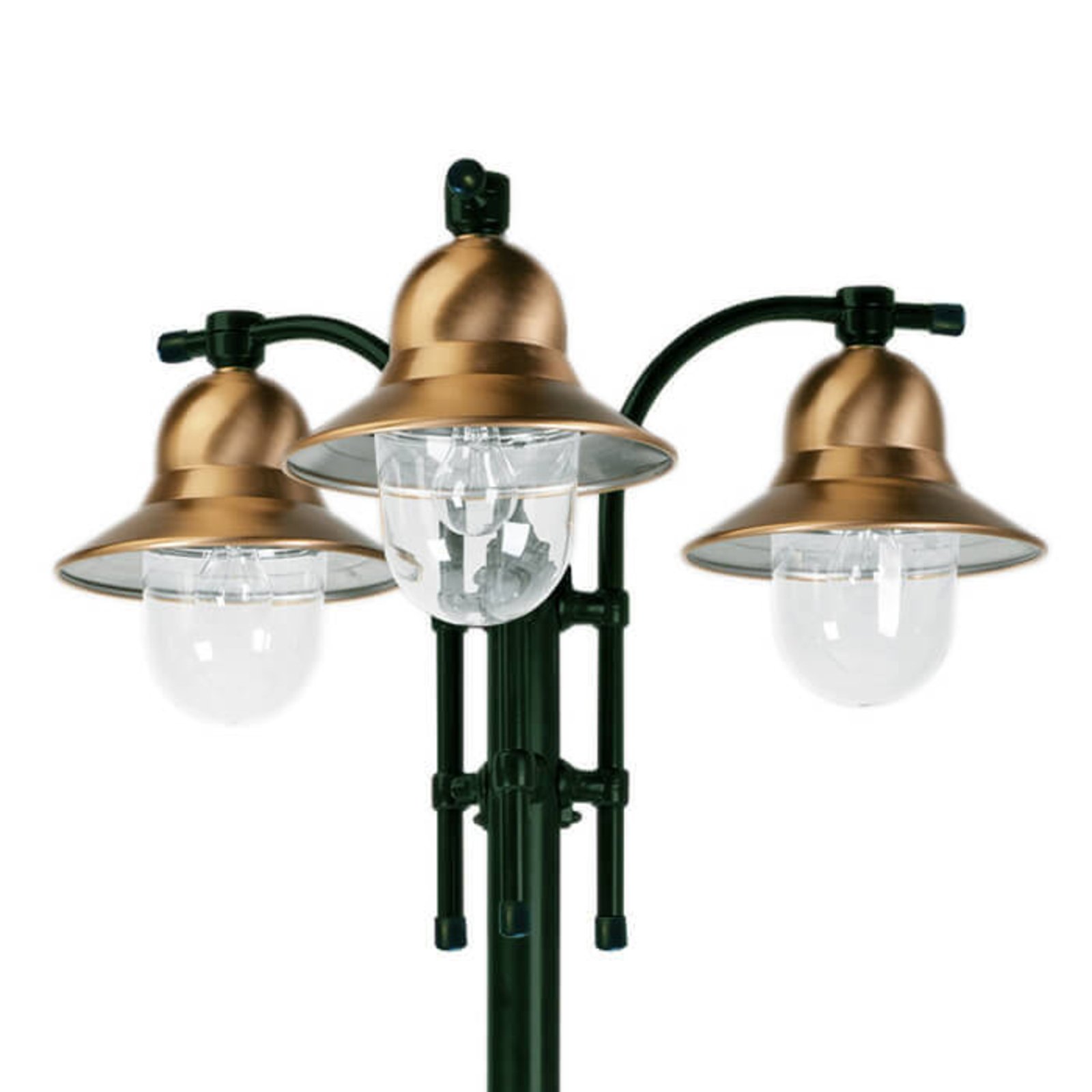3-svetelné stĺpikové svietidlo Toscane, zelené