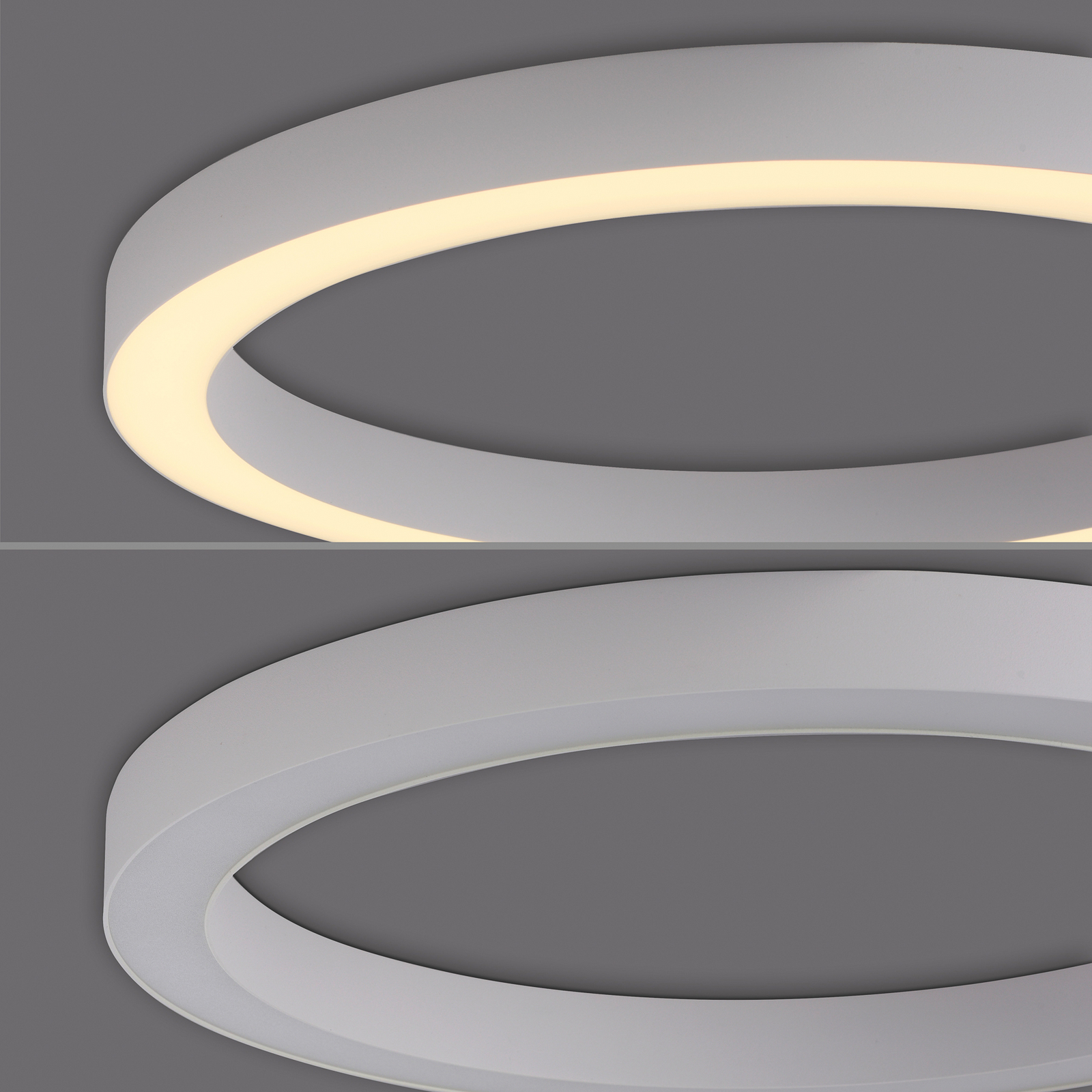 Lampa sufitowa LED PURE LED Lines, Ø 50 cm, biała CCT, pilot