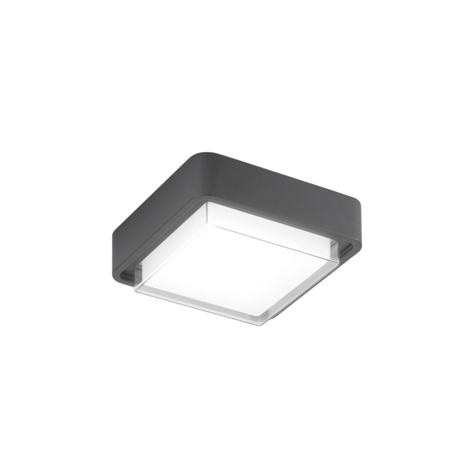 LED vonkajšie stropné svietidlo Diuk, tmavošedá, kov, IP65