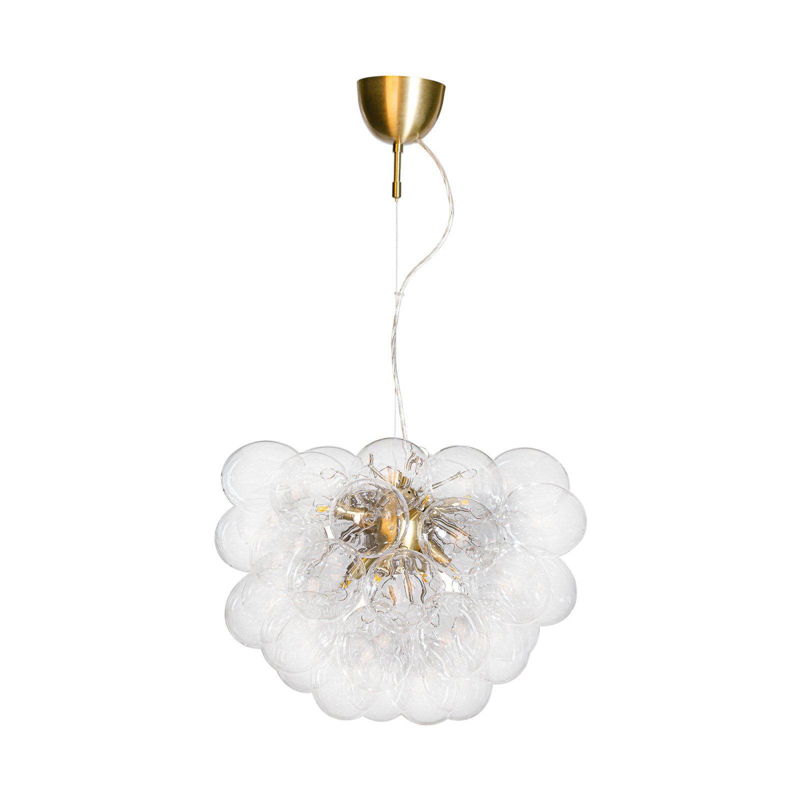 By Rydéns Gross pendant light, brass/clear, Ø 50 cm, glass