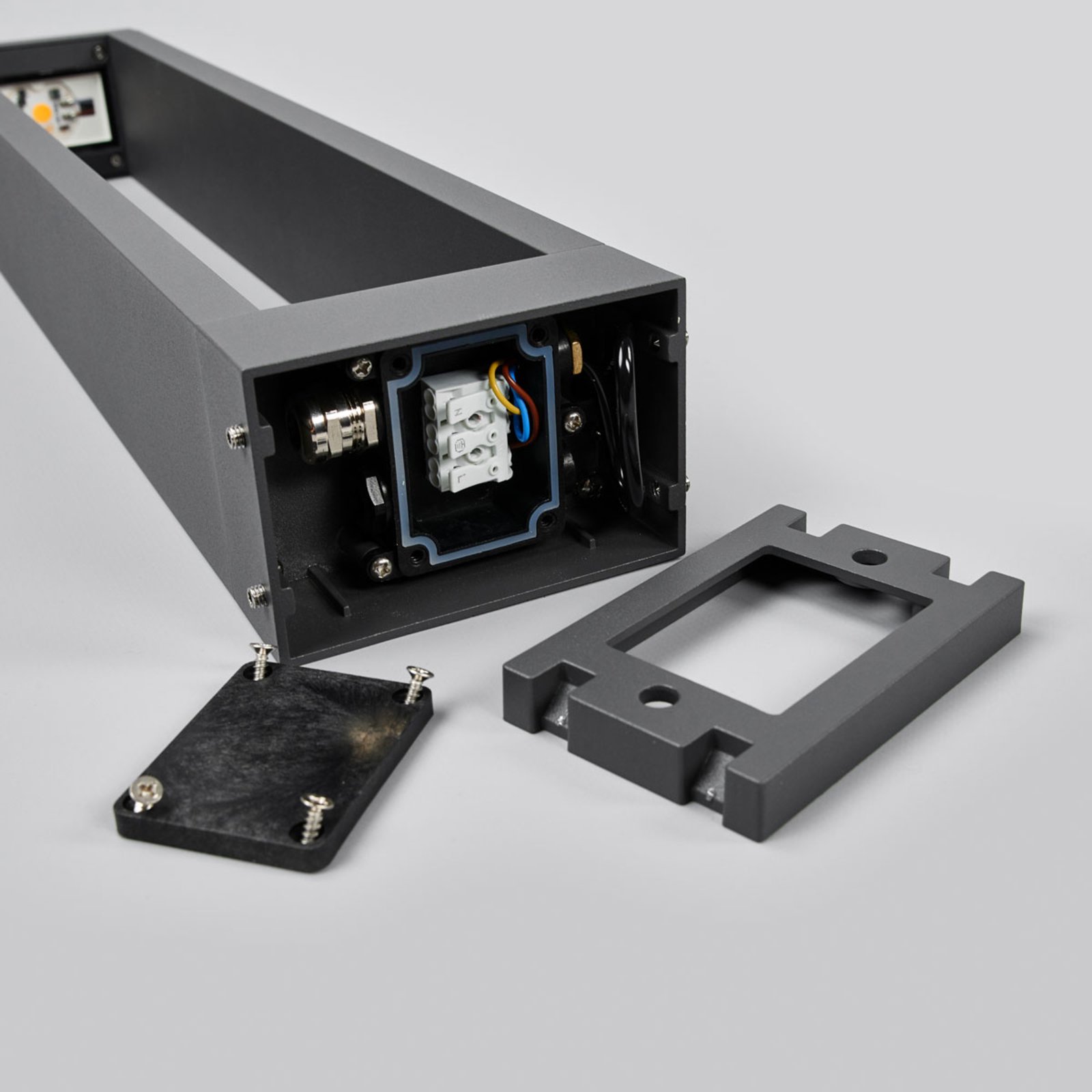 Lucande LED-Wegelampe Jupp, 4er-Set, 60 cm, anthrazit, IP54