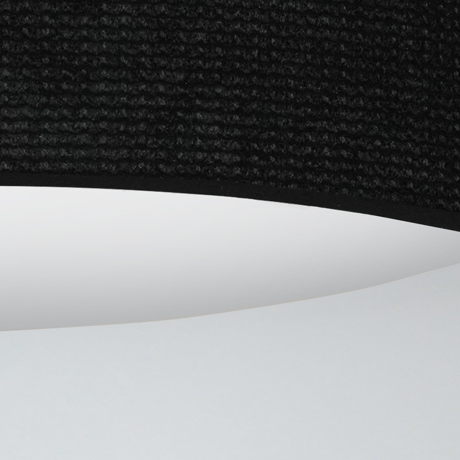 LED-Deckenleuchte Plafond, schwarz, Stoff, Ø 45 cm, 3-step