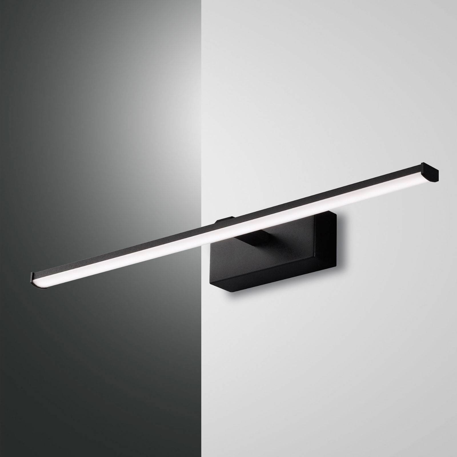 Fabas Luce LED-vägglampa Nala svart bredd 50 cm