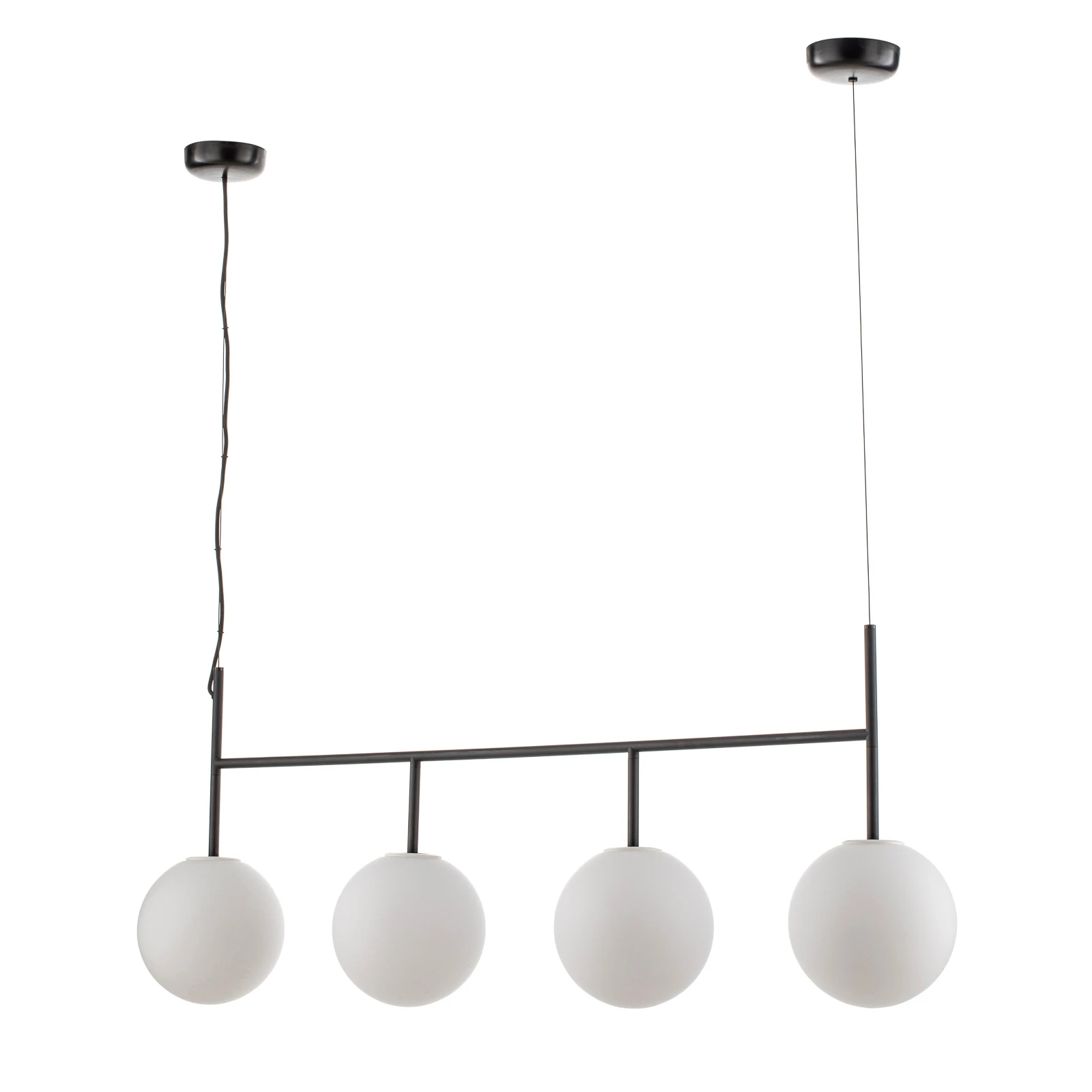 Audo LED függő lámpa TR Bulb, 4 szárnyas, fekete/opál, üveg