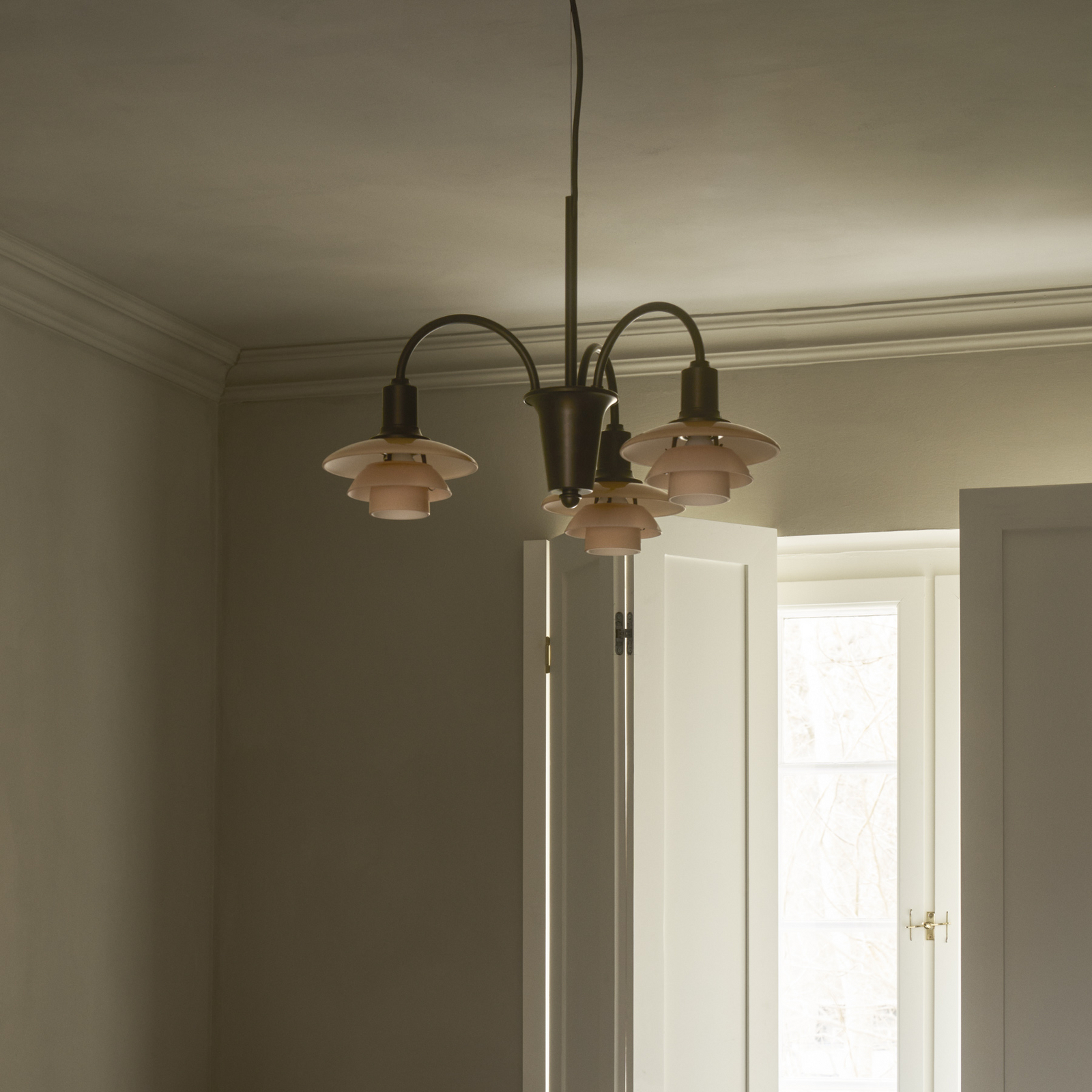 PH 1/1 kroonluchter, gebruneerd messing, 3-lamps - Louis Poulsen