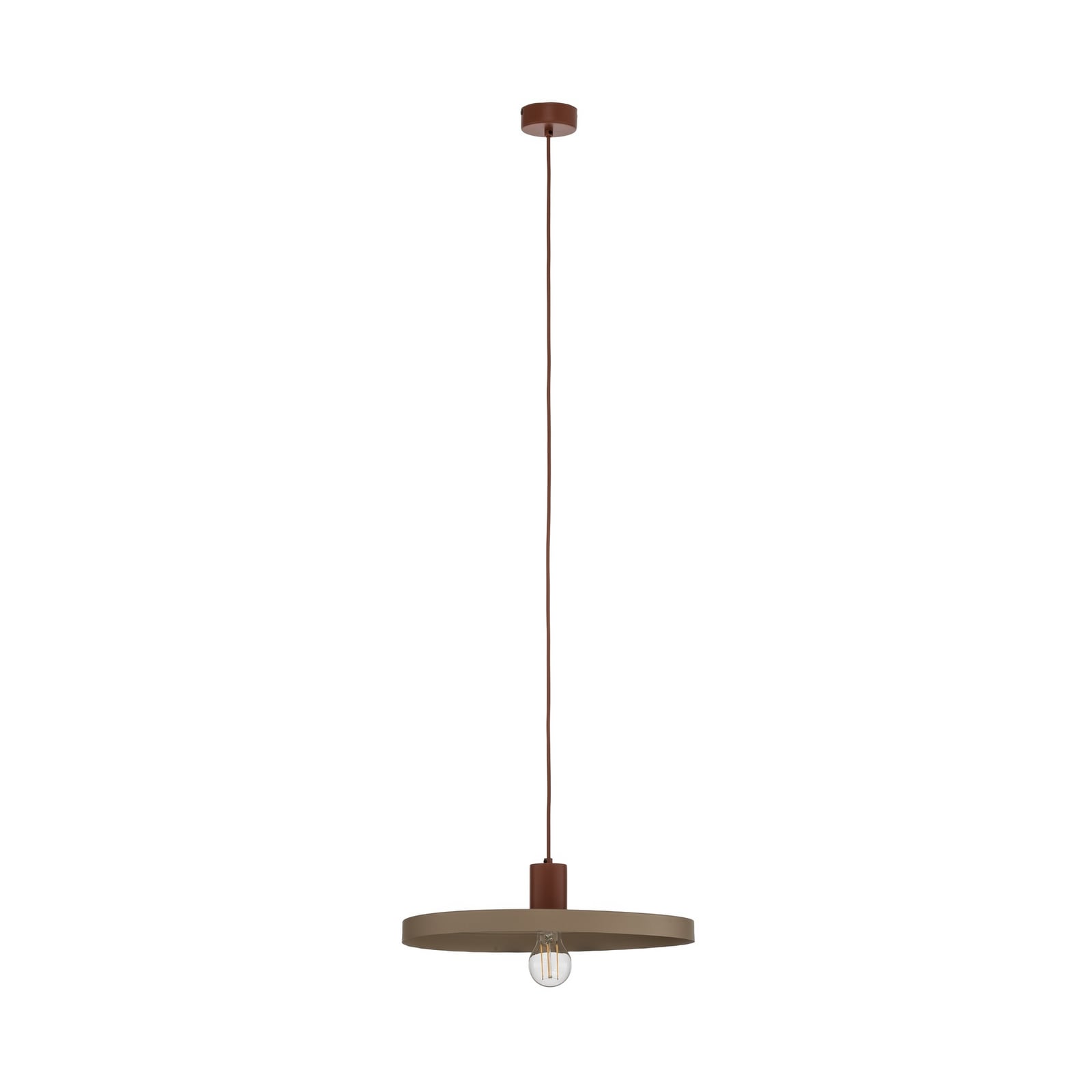 Pendelleuchte Sila, sand/rot, Metall, Ø 45 cm, E27