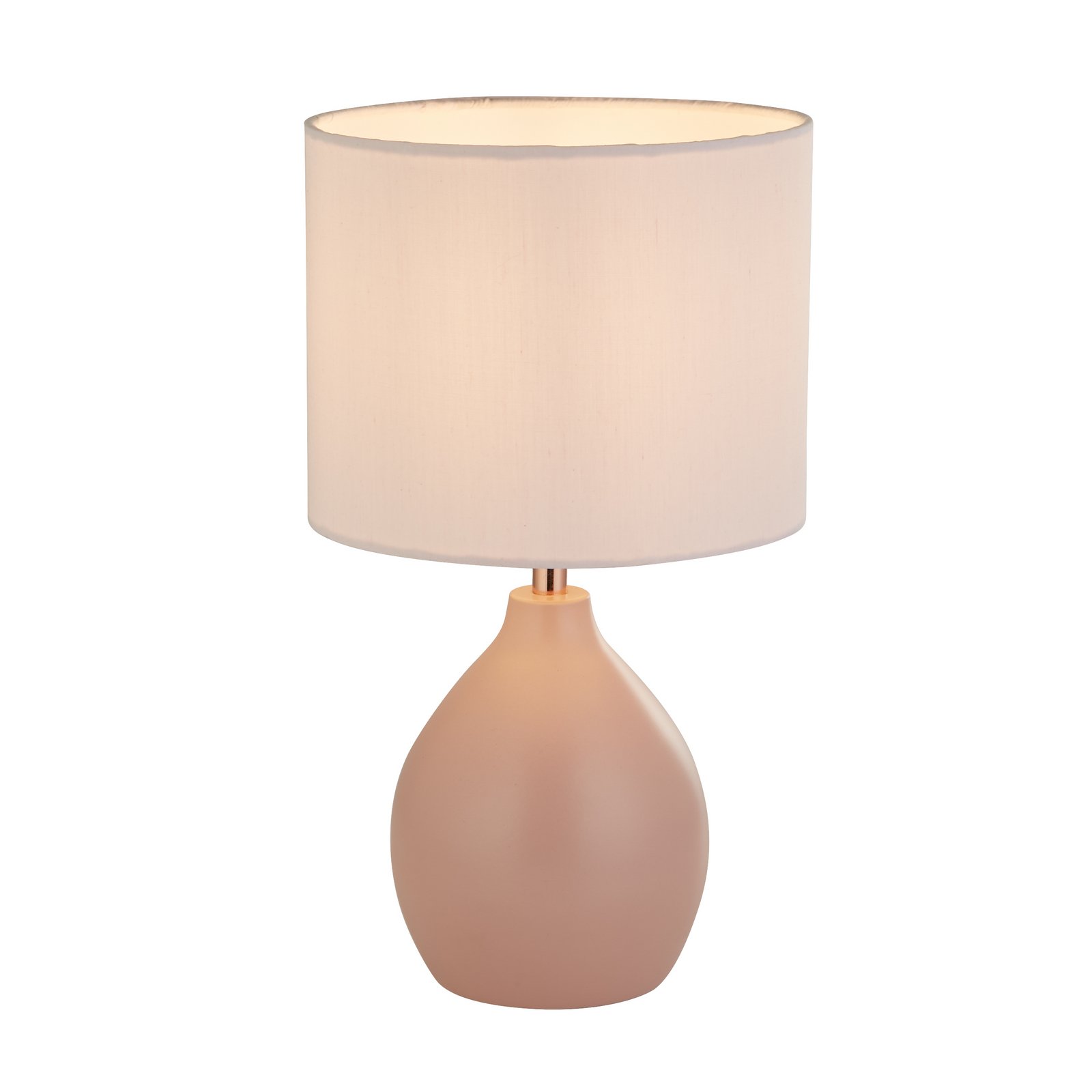 Tischleuchte Keisli, beige, Textil, 22 cm, E14