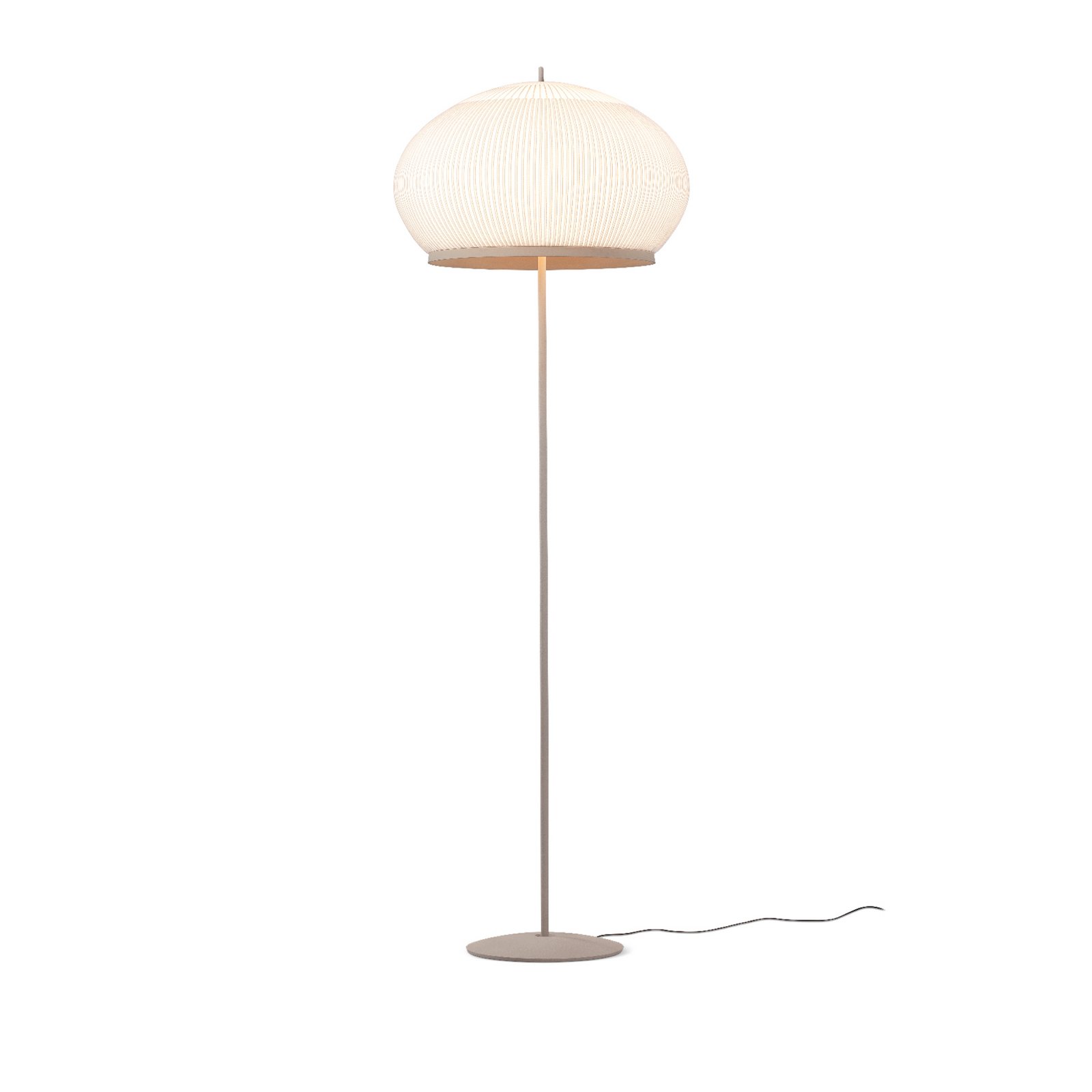 Vibia LED-stoječa svetilka KNIT, 195 x 65 cm, bež tekstil/kovina