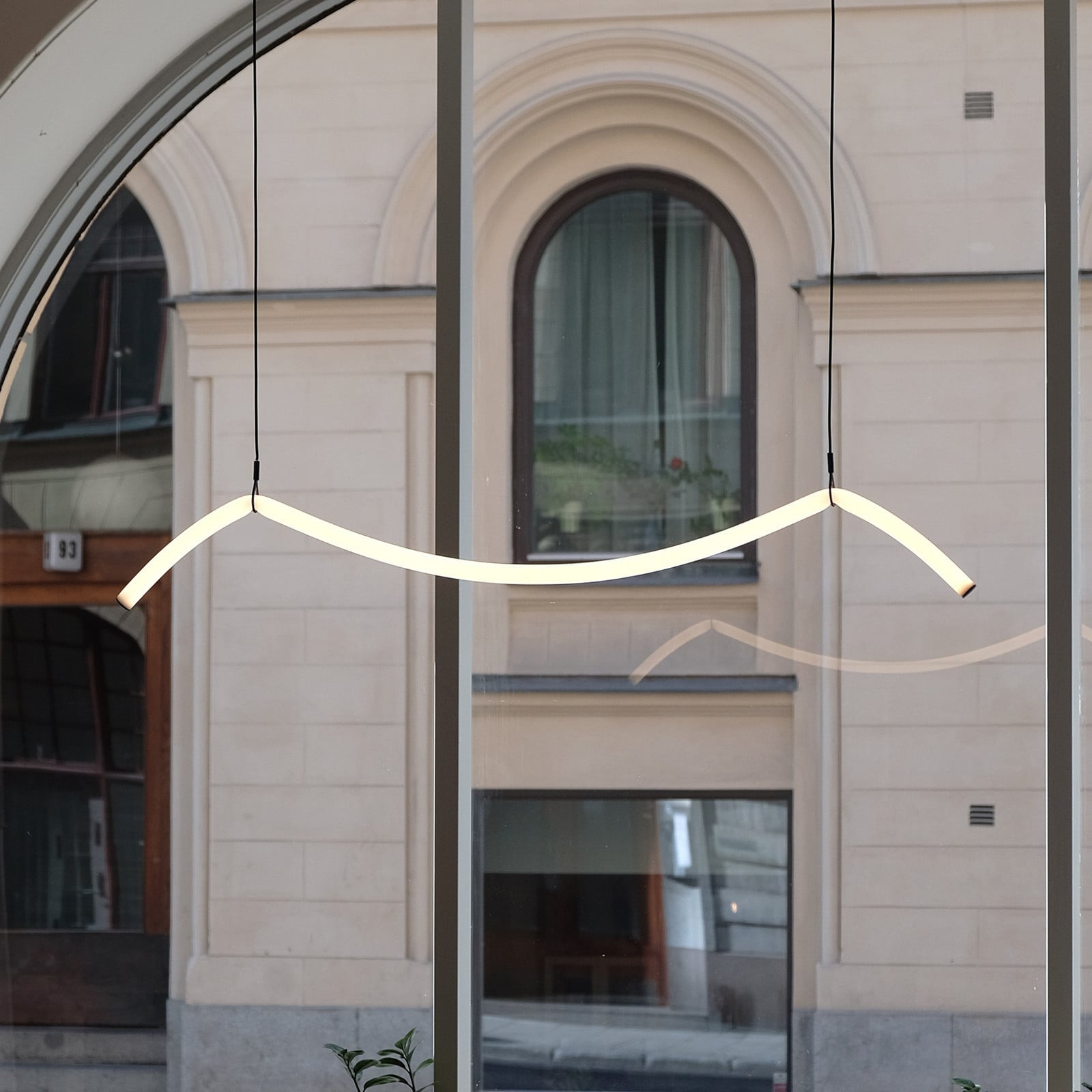 Markslöjd Branco, Preto Candeeiro Suspenso Led Melt, Preto/Branco, 112 Cm De Comprimento