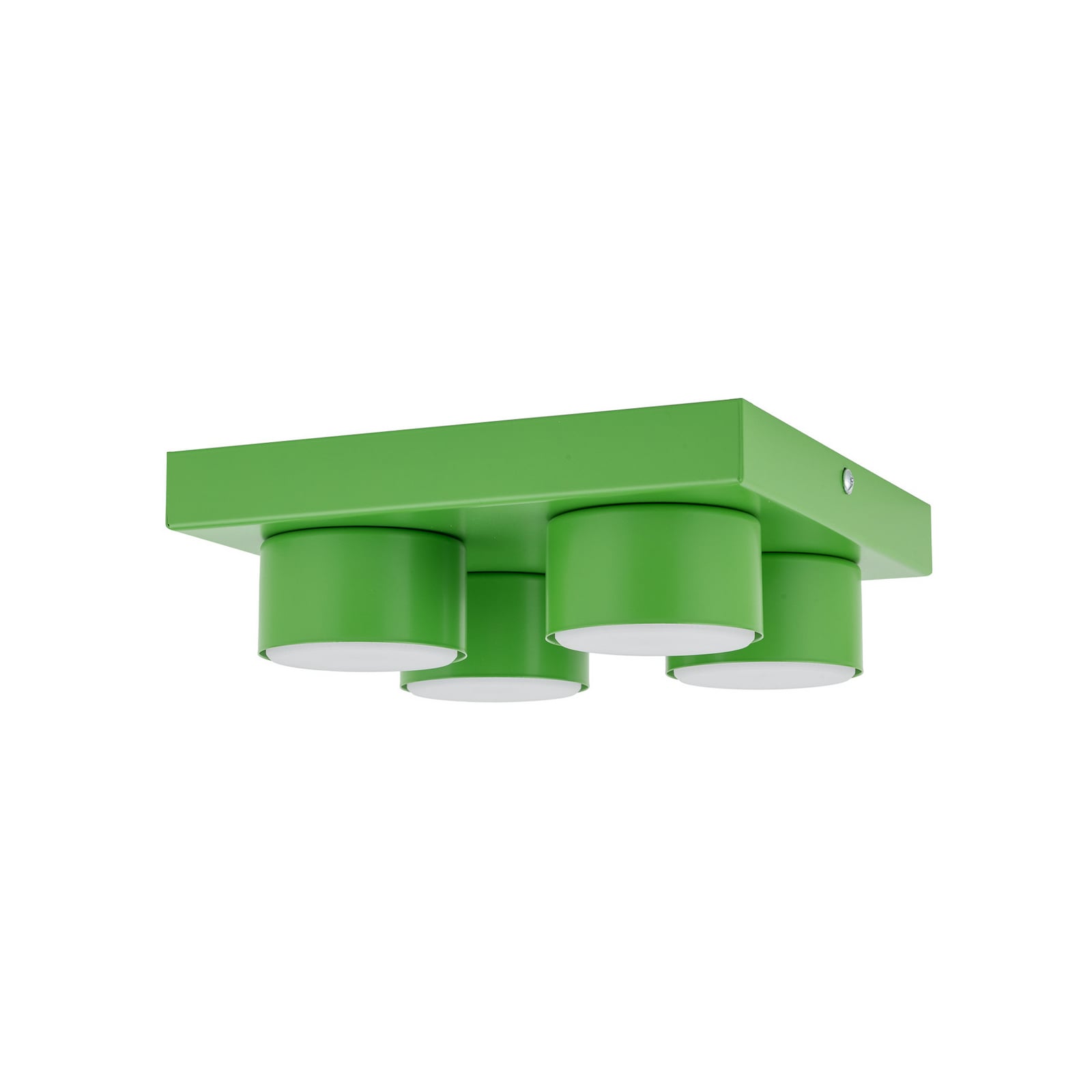 Plafonnier Brix, vert, 23 cm de long, à 4 lampes, GX53