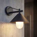 Lucande utomhusvägglampa Kiyogi, svart, 31 cm, E27, IP65