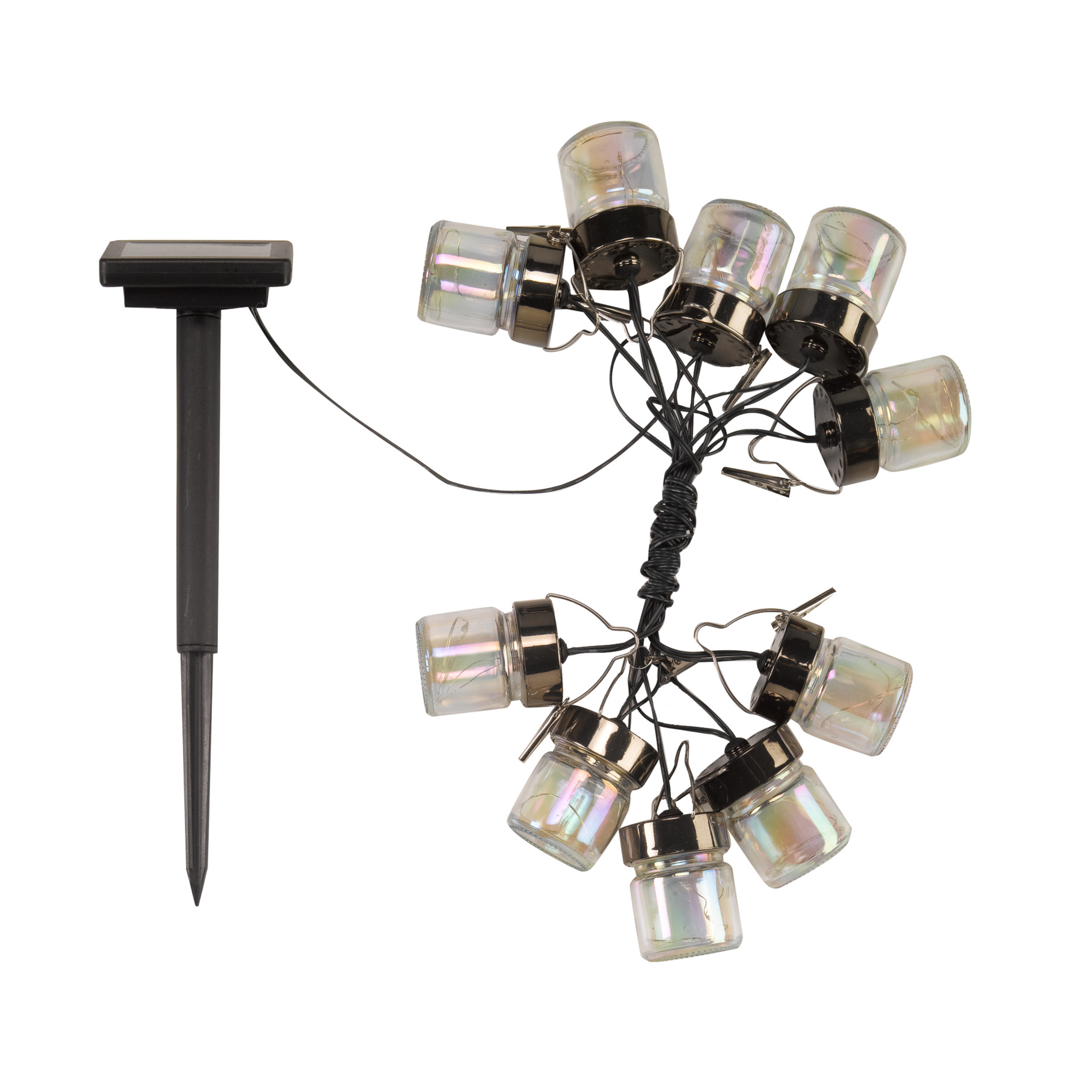 LED-Solar-Lichterkette Firefly Opal, 10-flammig, IP44