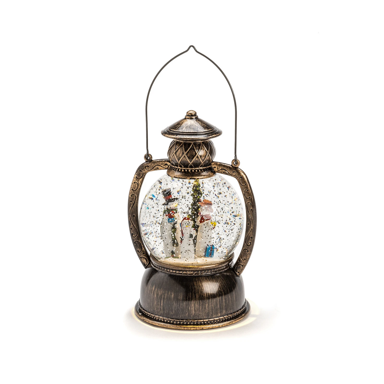 Lanterne LED Famille bonshommes de neige, eau