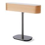 LZF I-Club LED table lamp, dimmer, natural beech