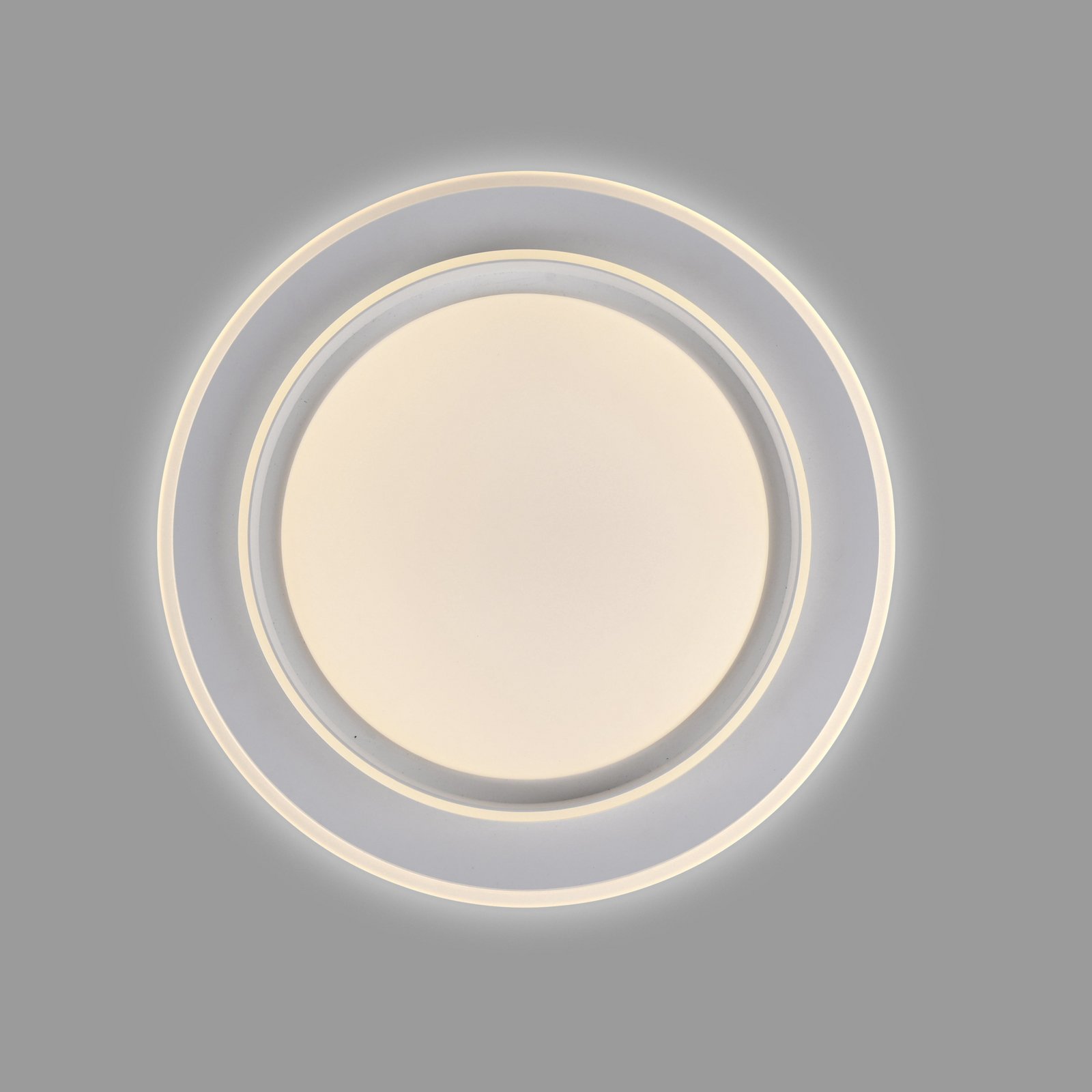 JUST LIGHT. LED plafondlamp Lago Ø 40 cm wit Afstandsbediening