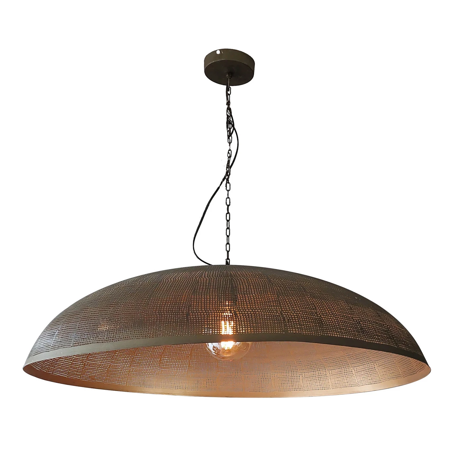 Hanglamp Cosbro, antiek brons, Ø 92 cm