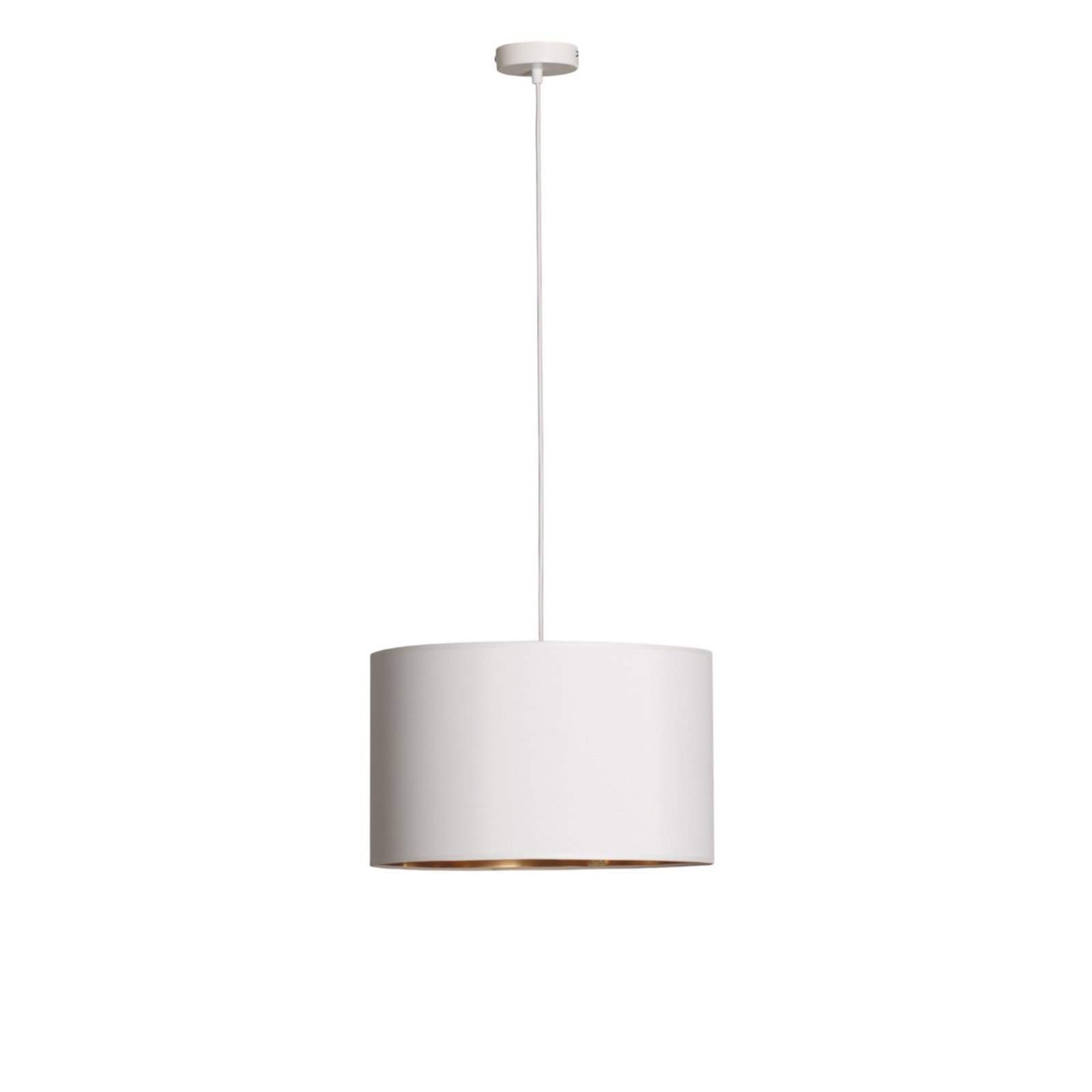 Lampă suspendată Soho cilindrică 1 bec Ø 40cm alb/auriu