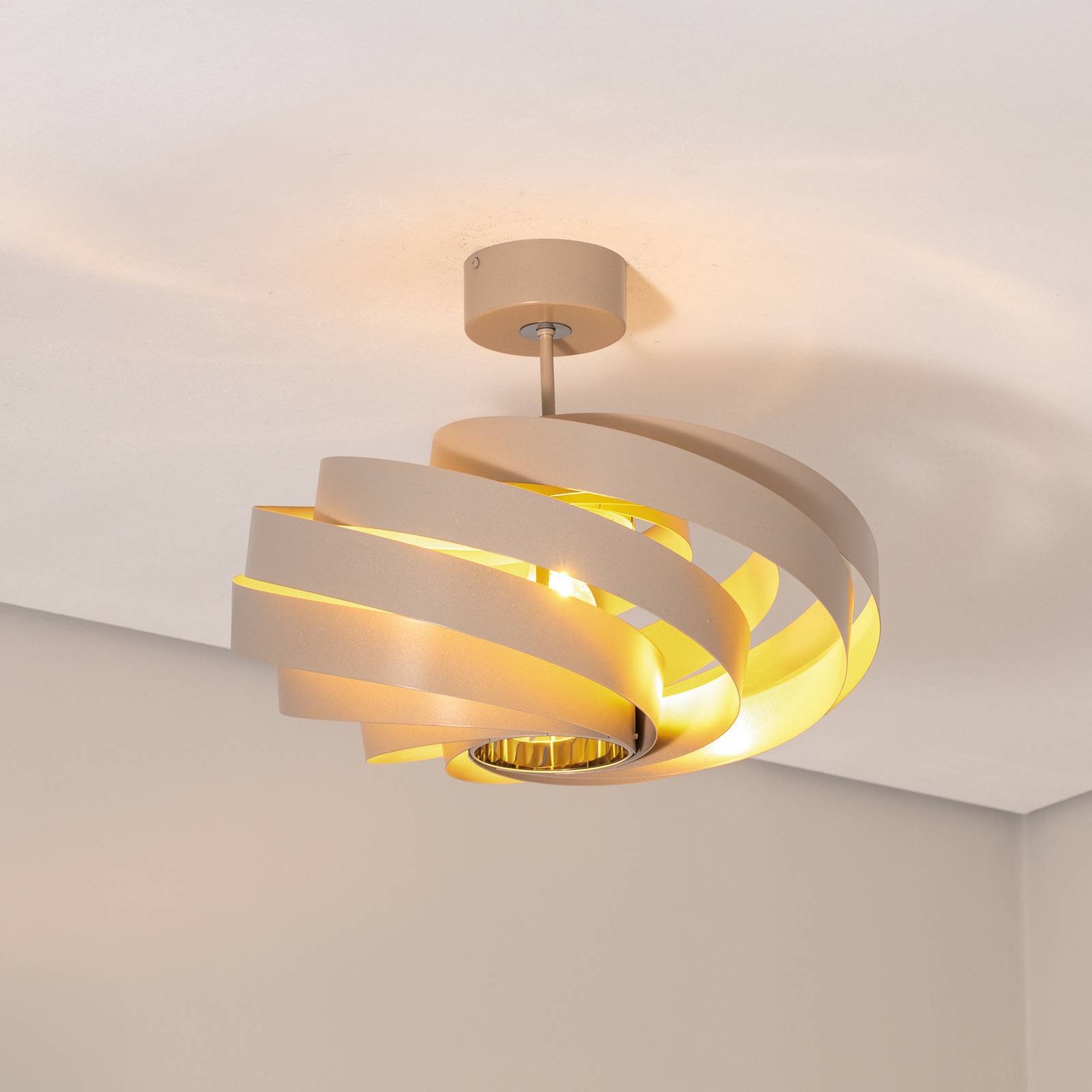 Deckenleuchte Vento, beige, Ø 50 cm günstig online kaufen