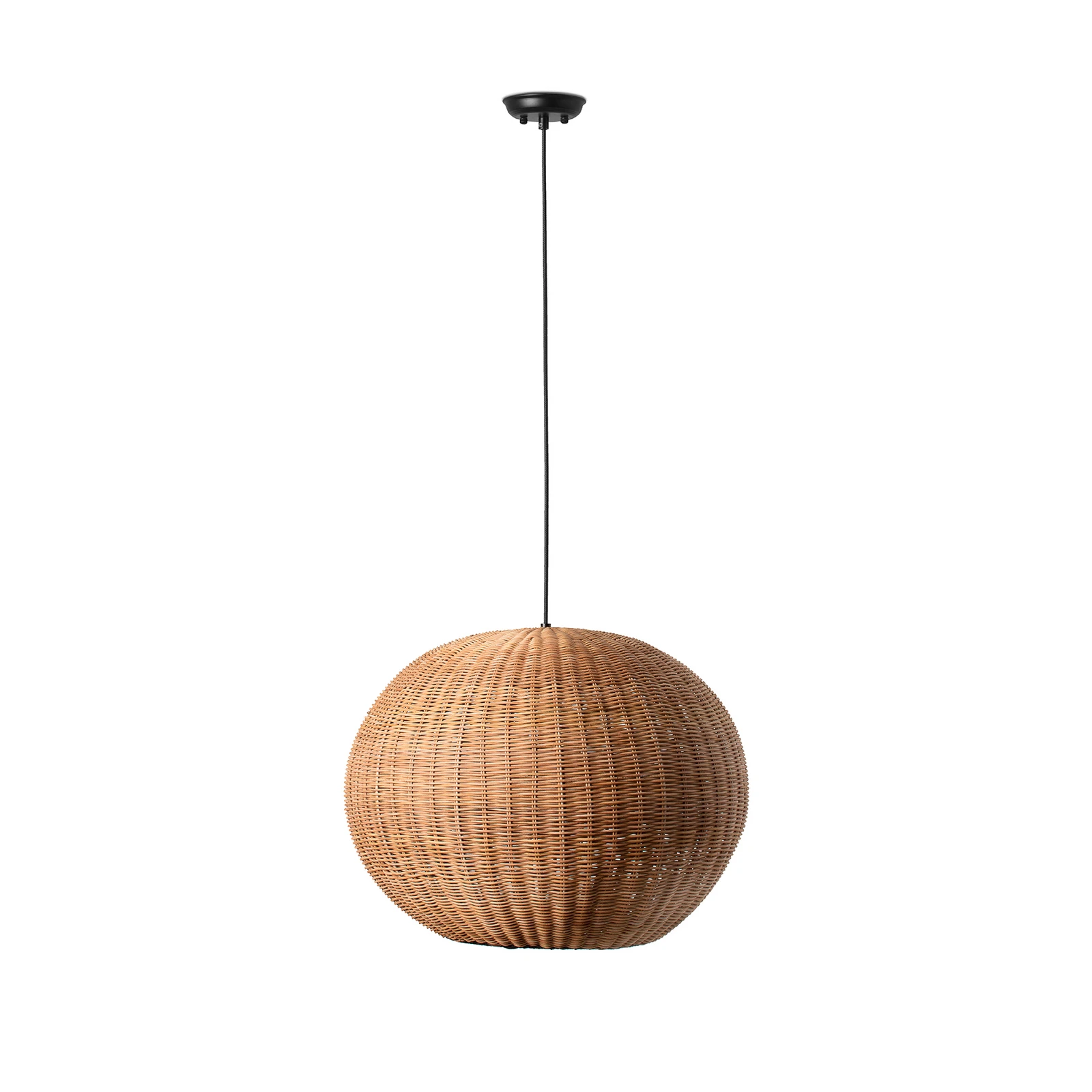 Haka pendant light with rattan shade, Ø 53 cm