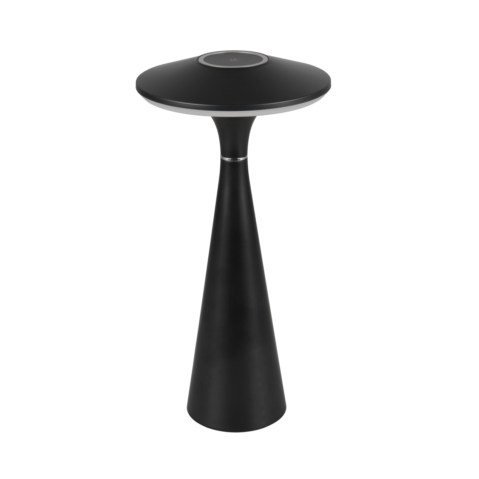 Lampe de table LED rechargeable Torrez, noir, hauteur 28,5 cm, CCT