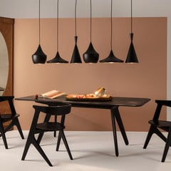 Tom Dixon Beat Range lineal colgante 6 luces negro