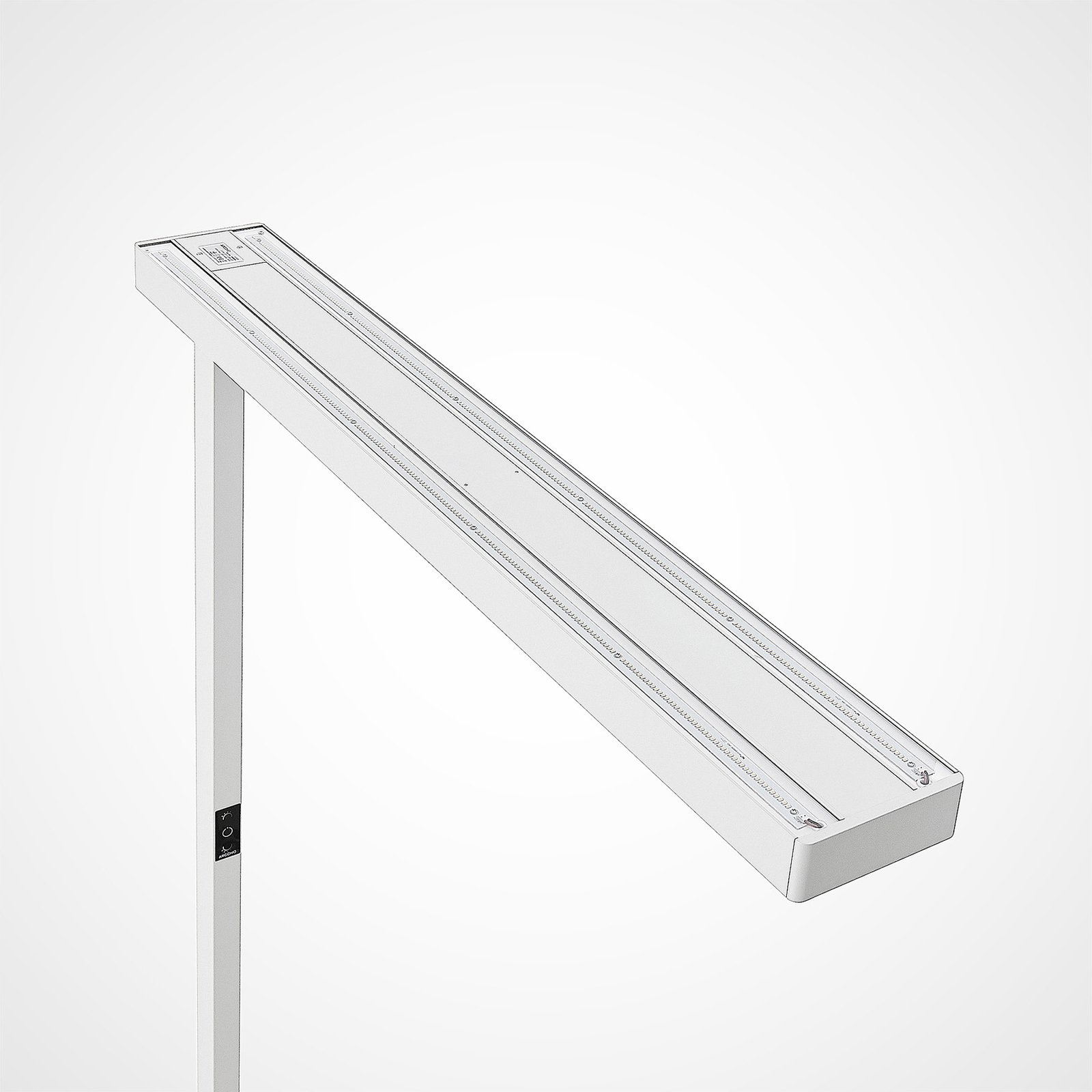 Arcchio LED-Bürostehlampe Susi, weiß, Sensor, Touchdimmer