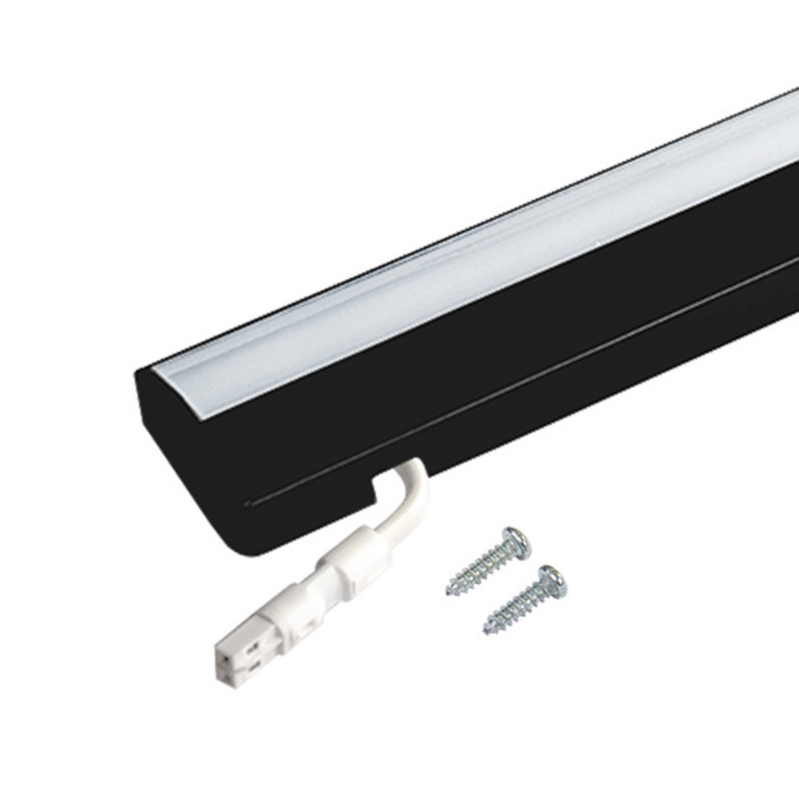 HERA Dynamic ModuLite F under-cabinet lamp black 60 cm, for Kitchen, aluminium, plastic, 10 W, energy efficiency: A+, L: 60 cm, H: 1.5 cm