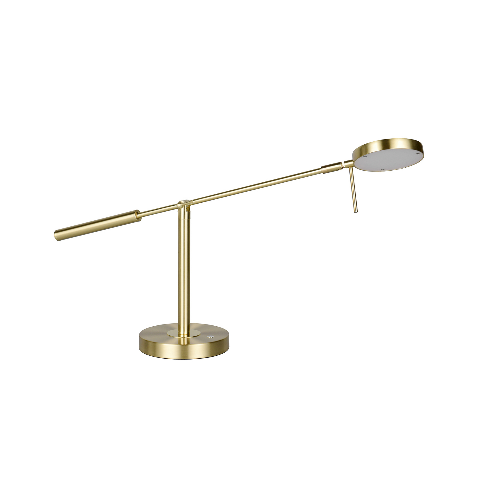 LED stolna lampa Monza, boje mesinga, visina 52 cm, metal